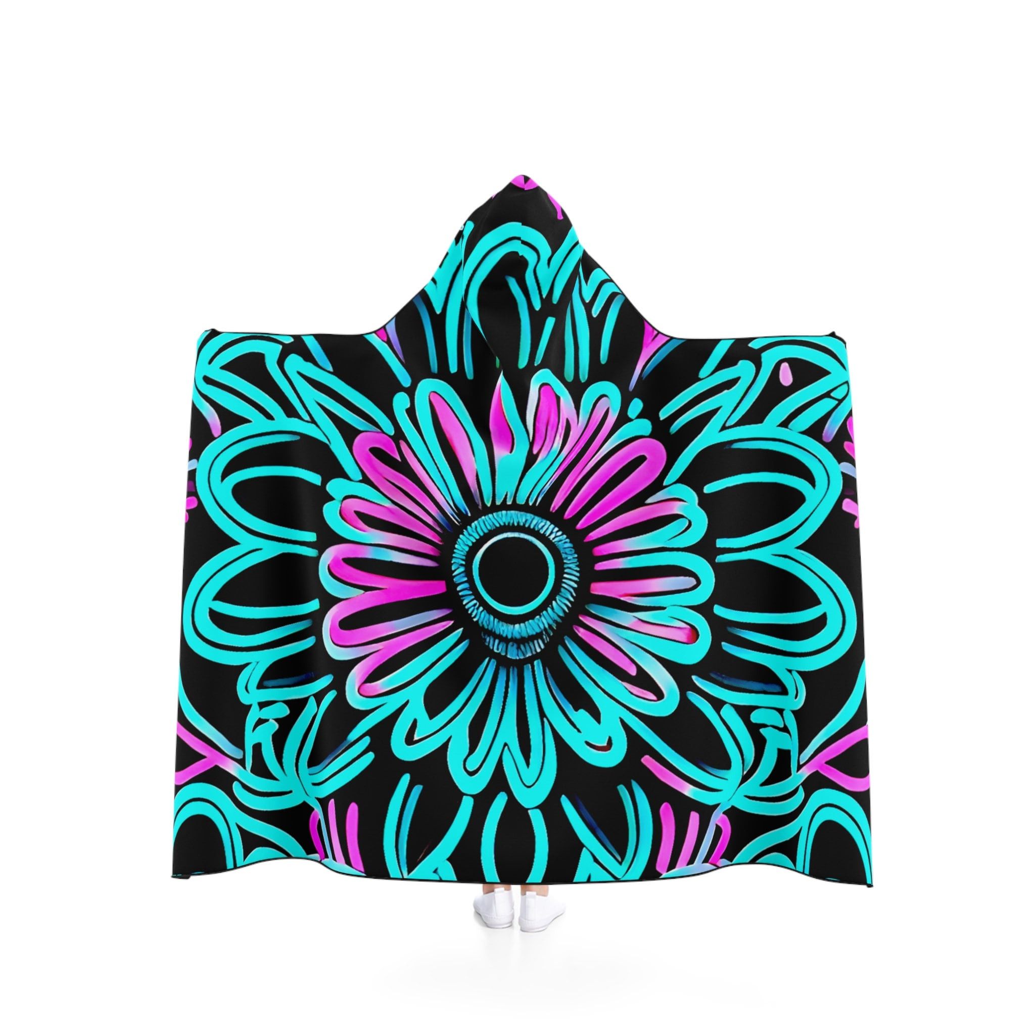 image of Disco Lemonade Original Neon Daisy Dreams Hooded Blanket, C, Women's