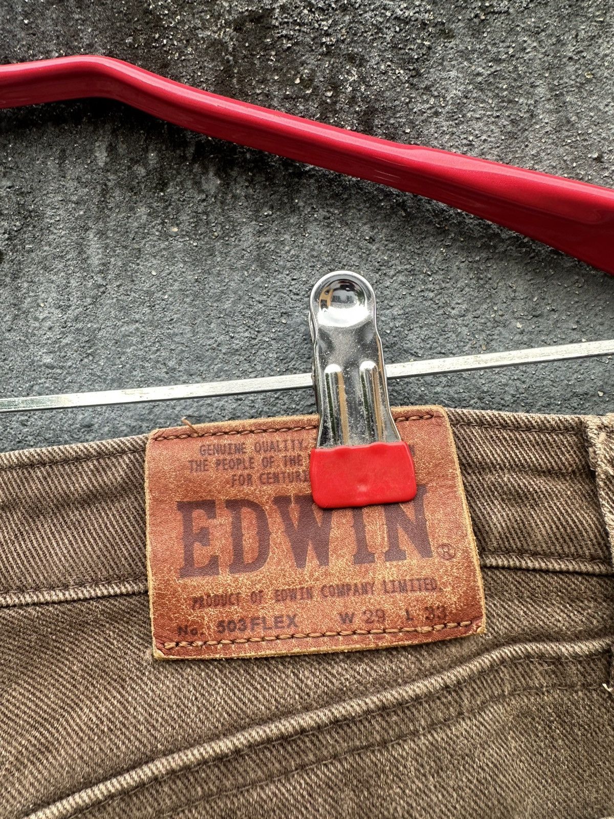 Edwin 👹Vintage Edwin 503 Flex Baggy Brown Jeans Size US 27 - 9 Thumbnail