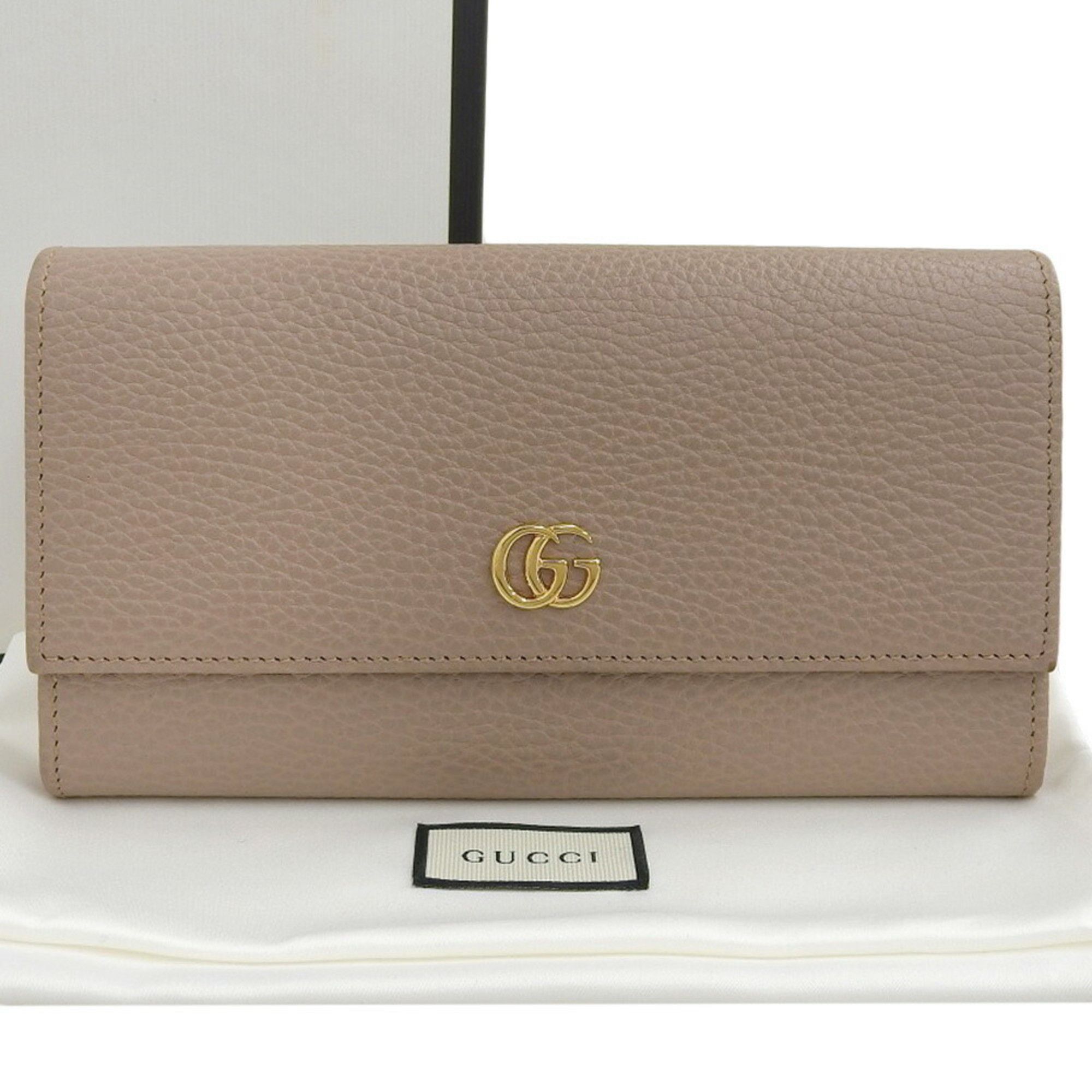 Gucci GUCCI GG Marmont Continental Wallet 456116 496035 Long wallet Leather Beige pattern Size ONE SIZE - 1 Thumbnail
