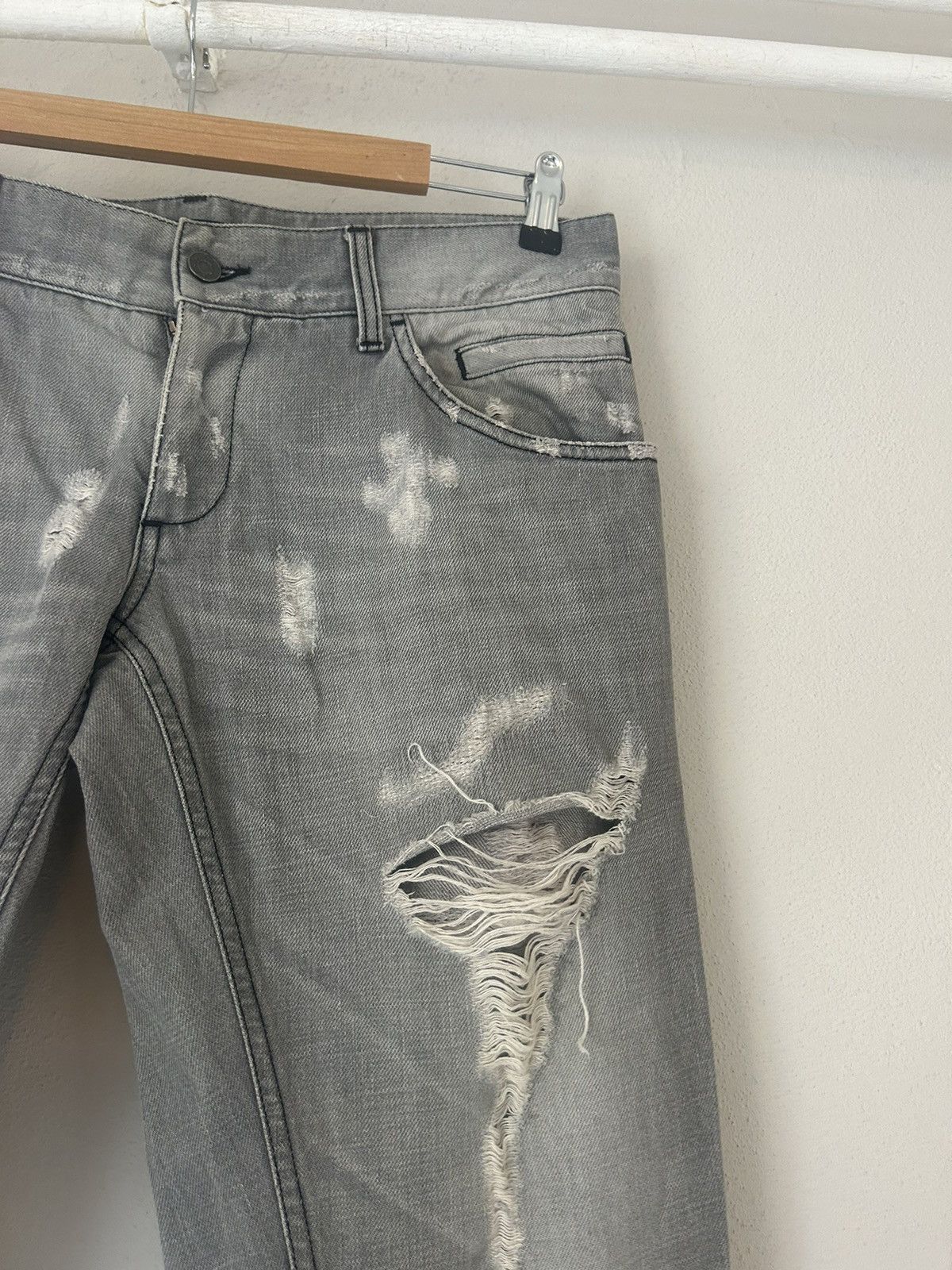 Dolce & Gabbana Boro Stitching Distressed Jeans Size US 34 / EU 50 - 4 Thumbnail