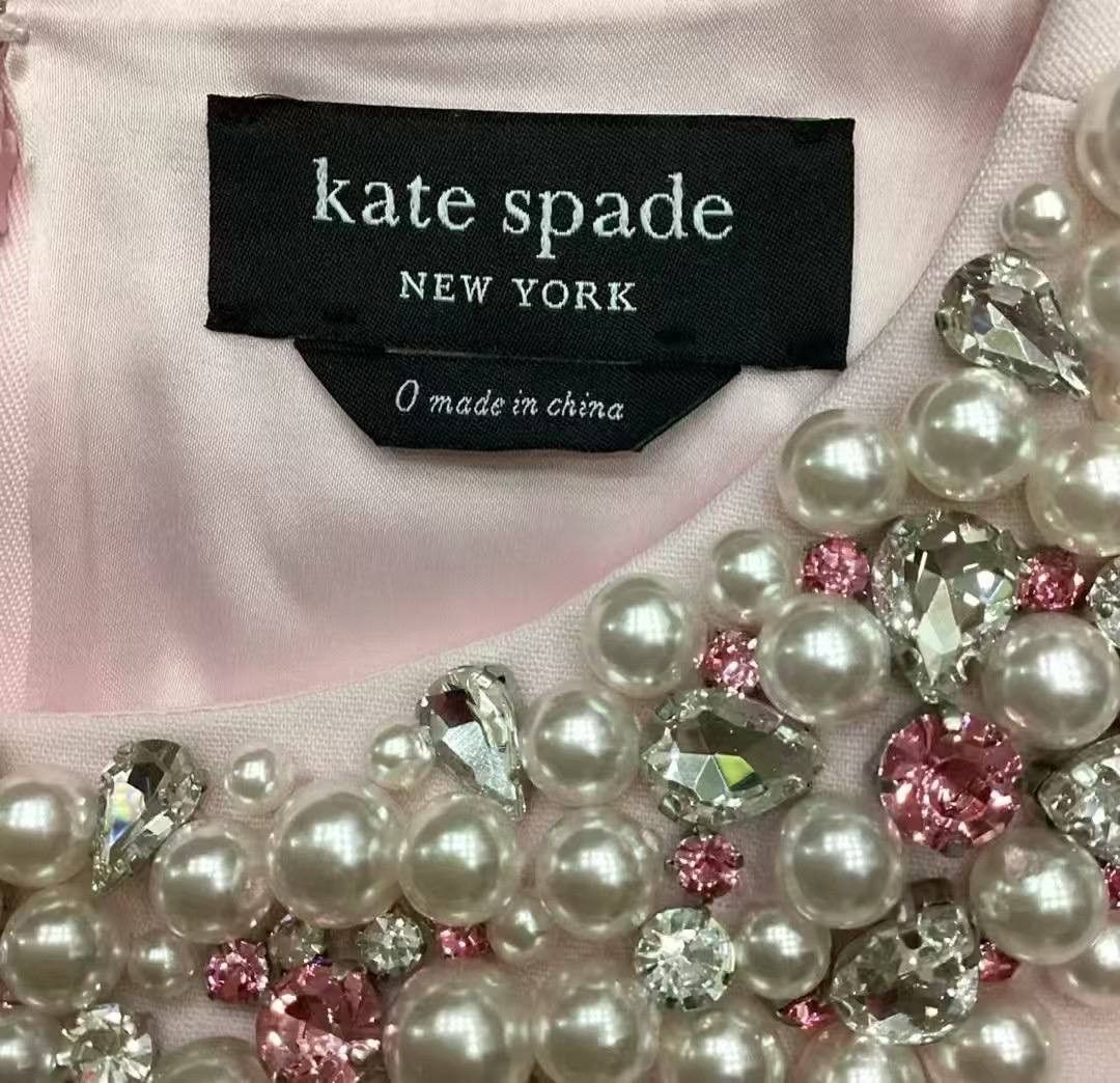Kate Spade Jeweled Crepe Shift Dress Size XS / US 0-2 / IT 36-38 - 10 Thumbnail