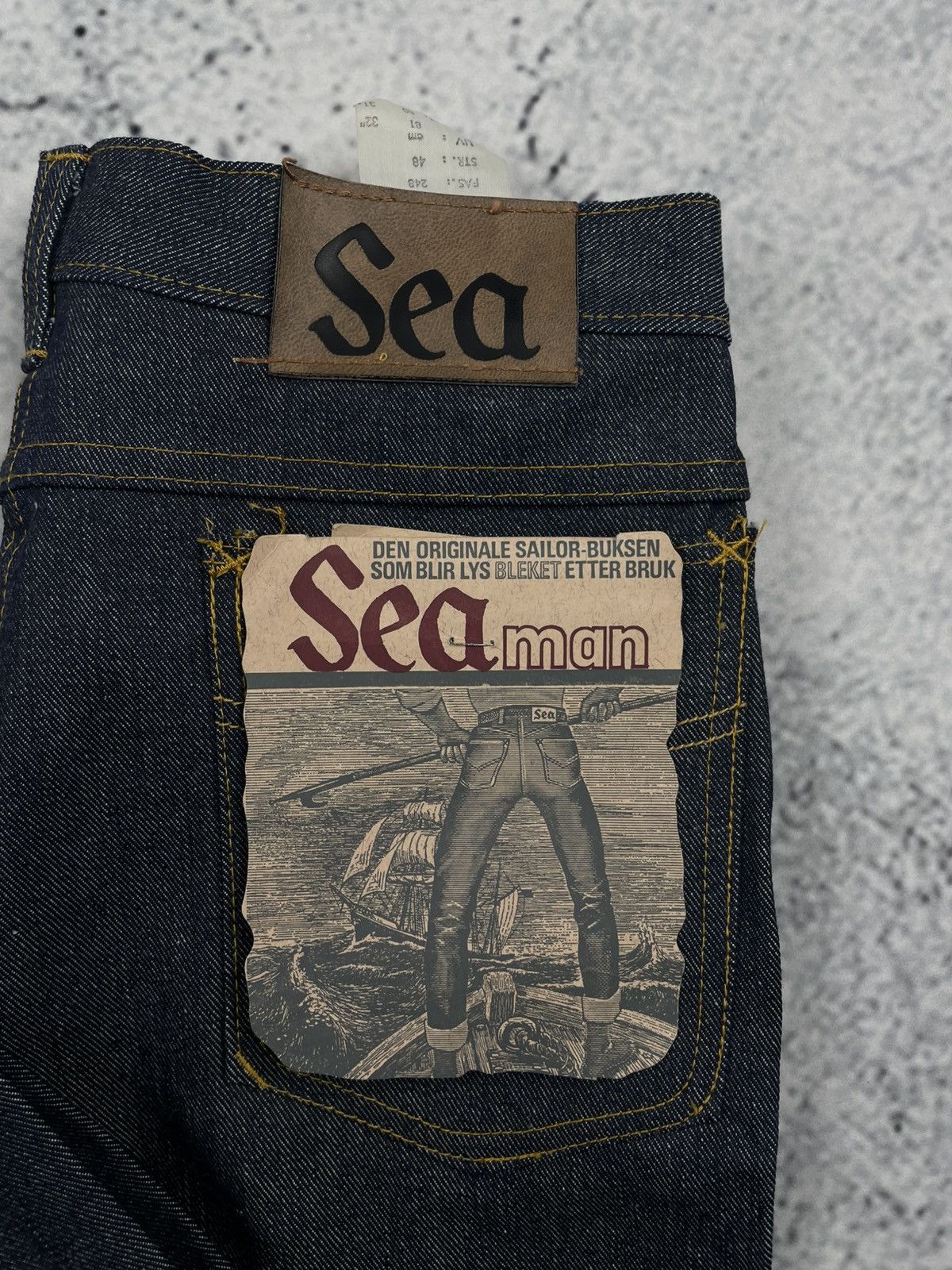 Other Vintage SEA W32 L31 Jeans straight Fit high qualit raw denim Size US 32 / EU 48 - 5 Thumbnail
