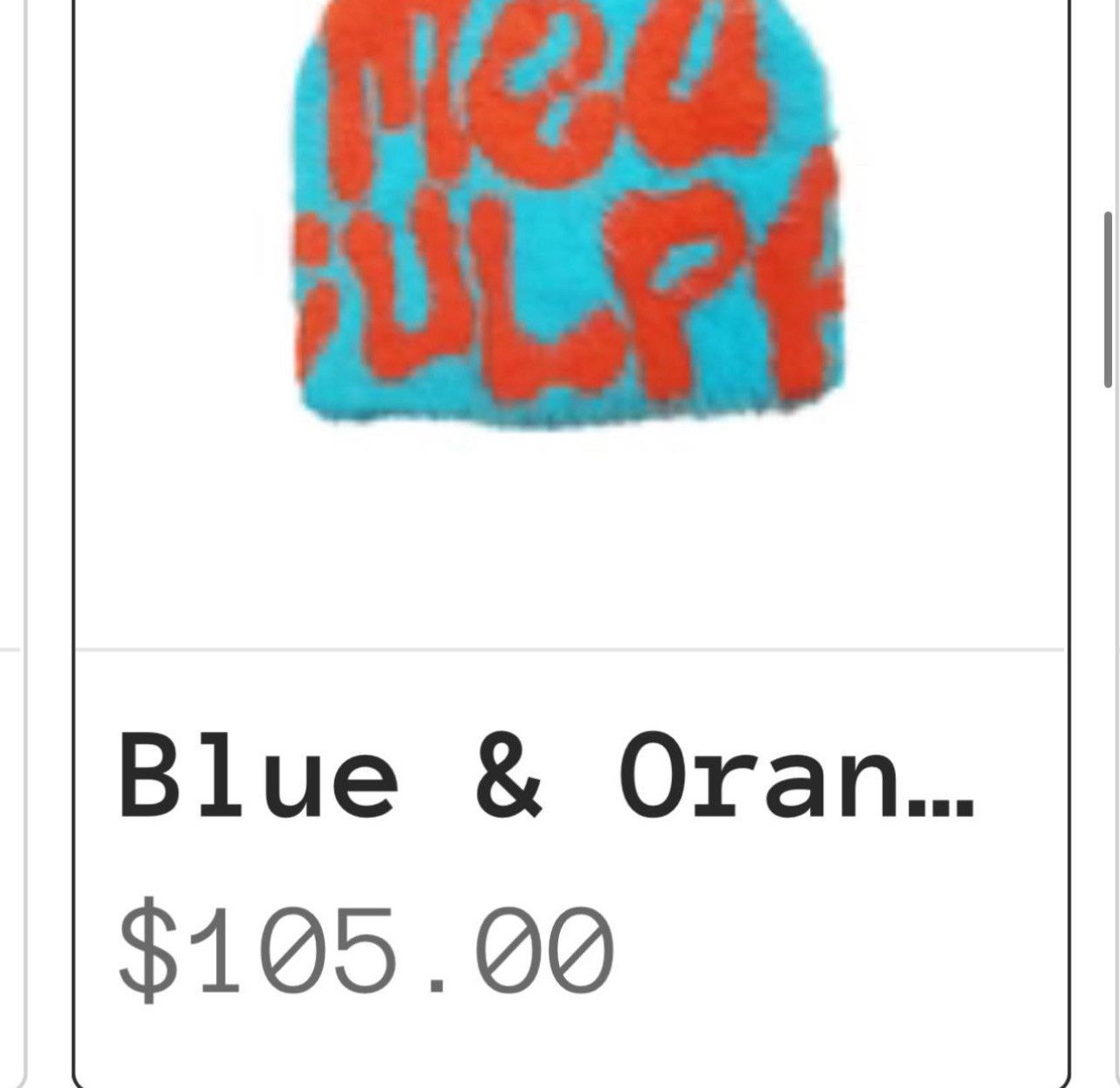 Other Mea culpr fuzzy blue and orange beanie Size ONE SIZE - 4 Thumbnail
