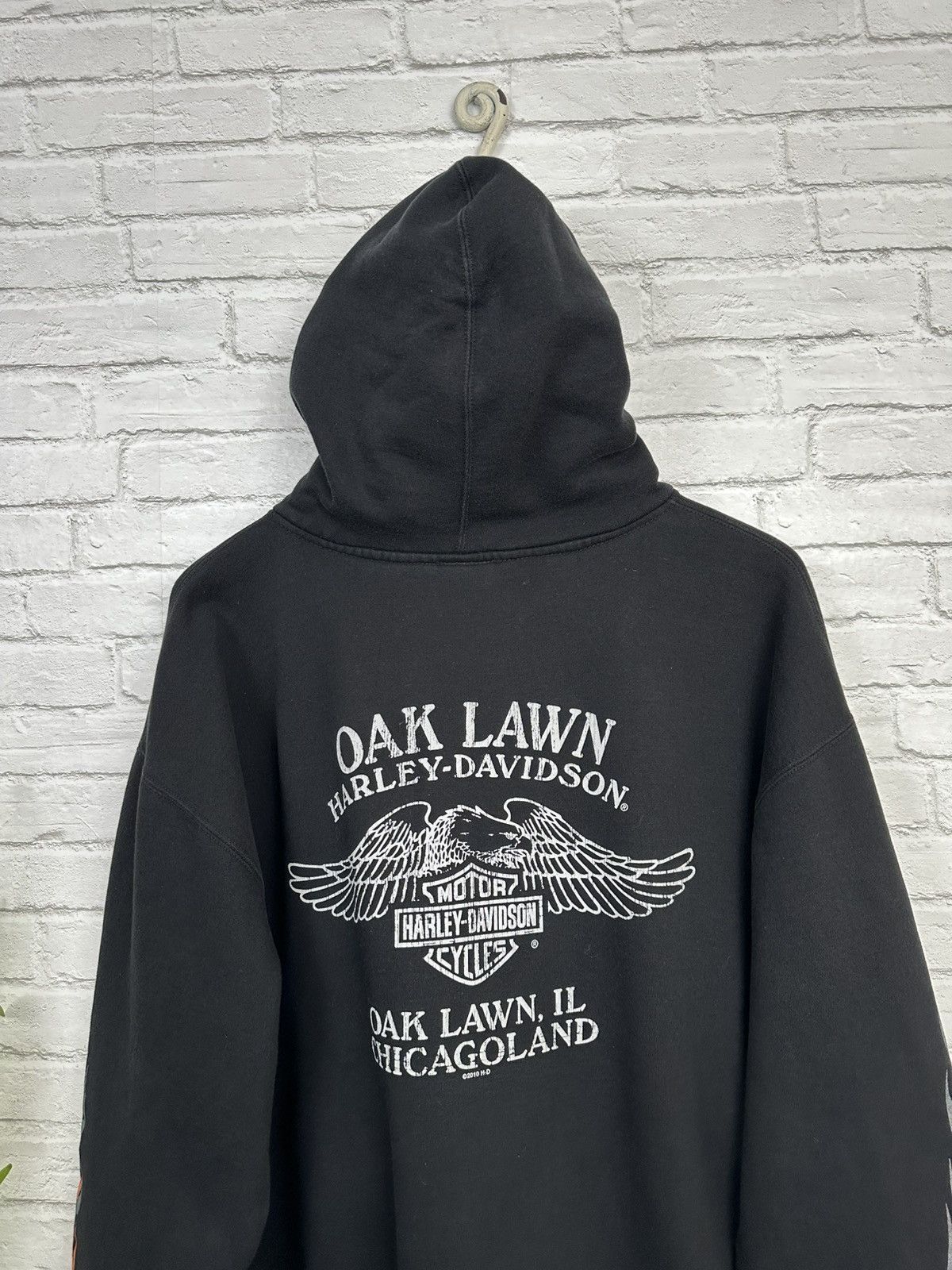Harley Davidson (XL) SICK FLAMES Harley Davidson Zip Up Hoodie Size US XL / EU 56 / 4 - 12 Thumbnail