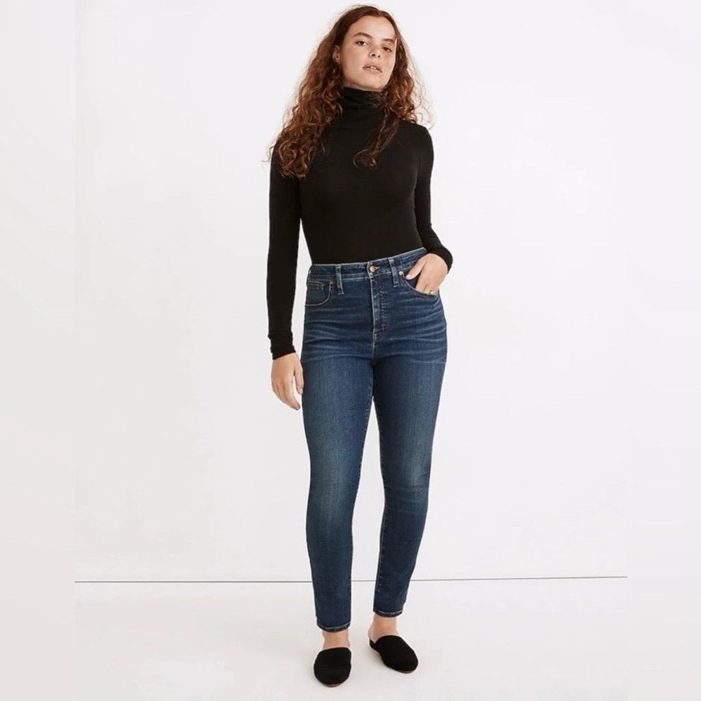 Madewell Madewell Curvy High Waist Skinny Jeans Sz 24 Dark Wash Denim Size 24" / US 00 / IT 34 - 3 Thumbnail