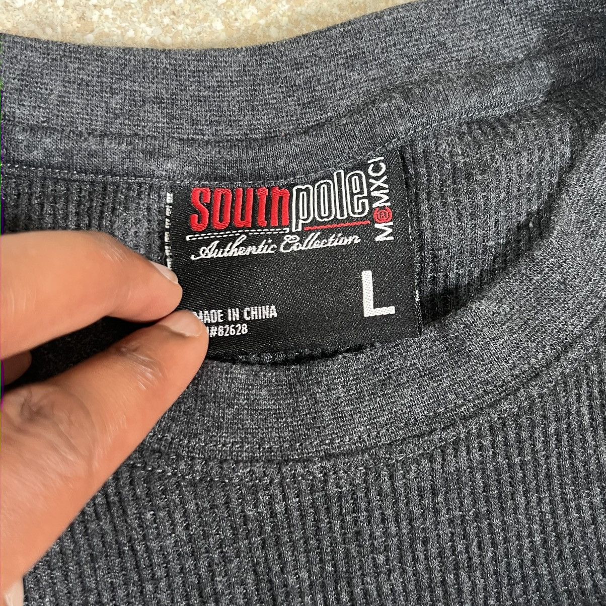 Southpole Grey Southpole Thermal Long Sleeve Shirt Waffle Knit Grunge Size US L / EU 52-54 / 3 - 4 Thumbnail