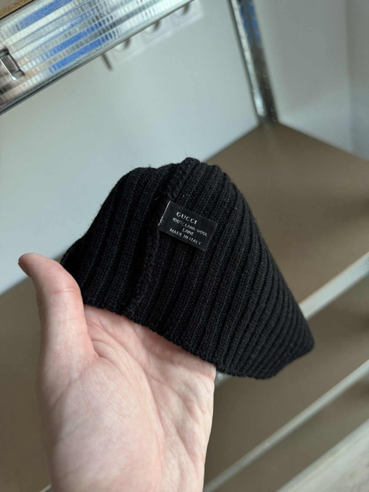 Gucci Vintage Gucci by Tom Ford Interlocking GG Logo Wool Beanie Size ONE SIZE - 4 Thumbnail