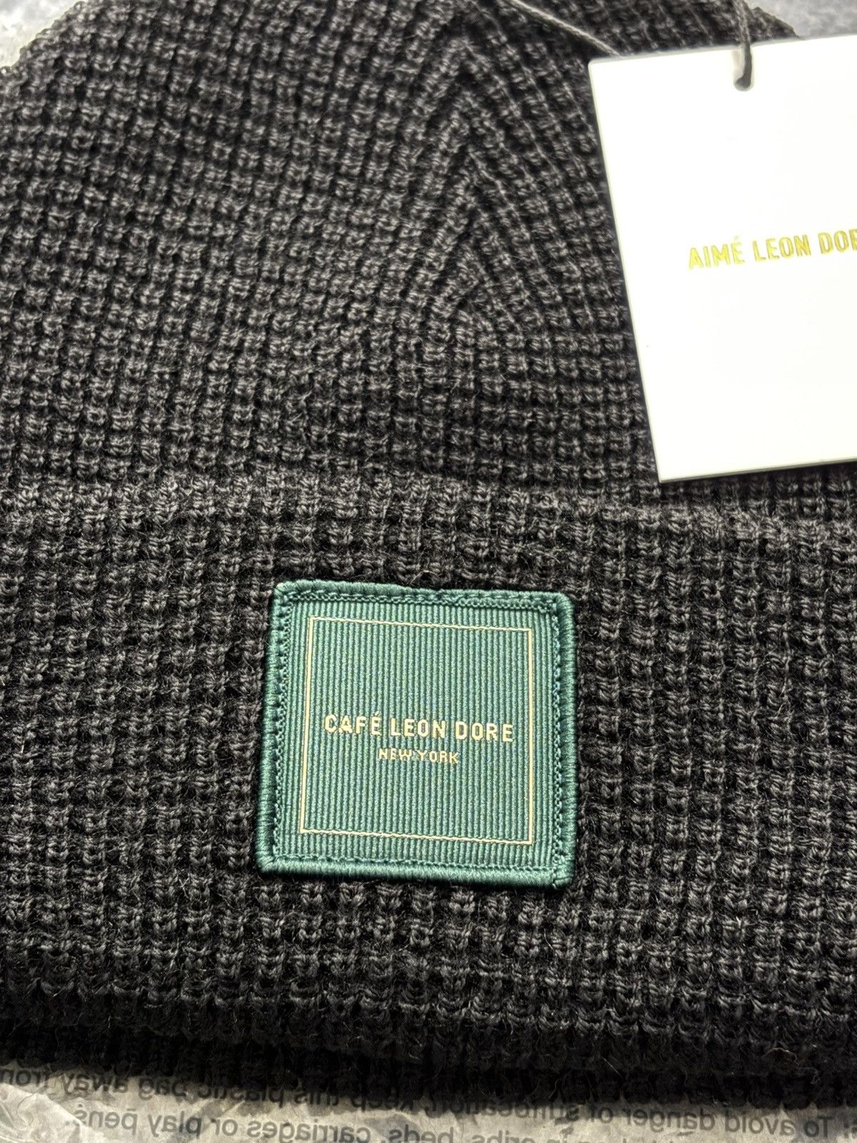 Aime Leon Dore Aime Leon Dore Cafe Leon Dore Beanie Black Size ONE SIZE - 4 Thumbnail
