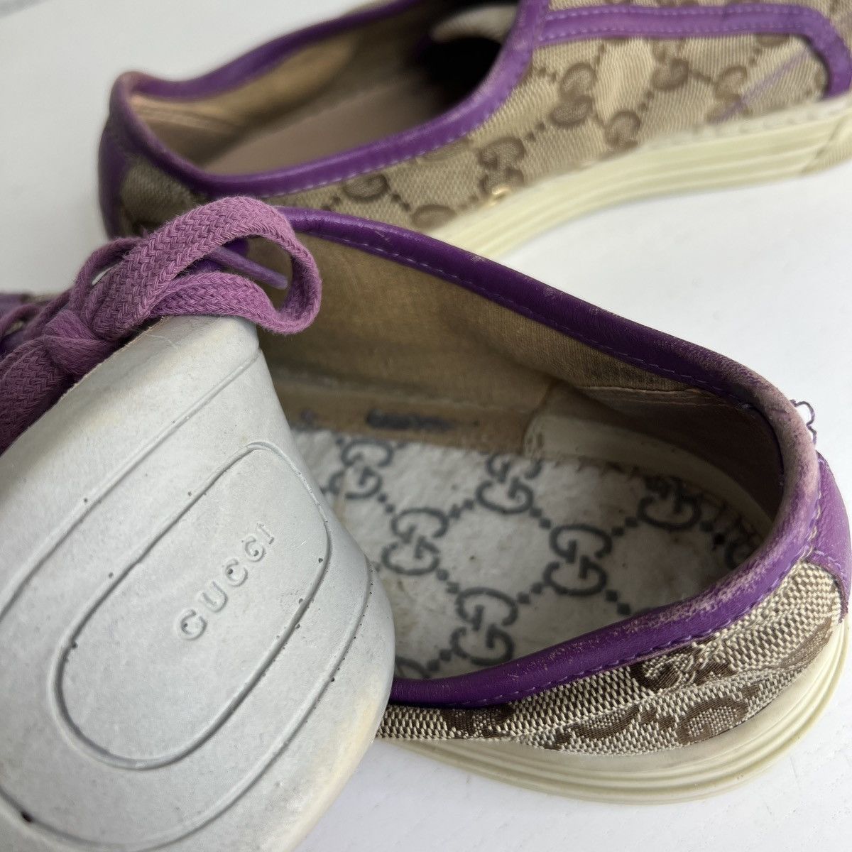 Gucci Gucci GG Shoes Trainers Sneakers Monogram Pink Leather Y2K Size US 9 / IT 39 - 9 Thumbnail