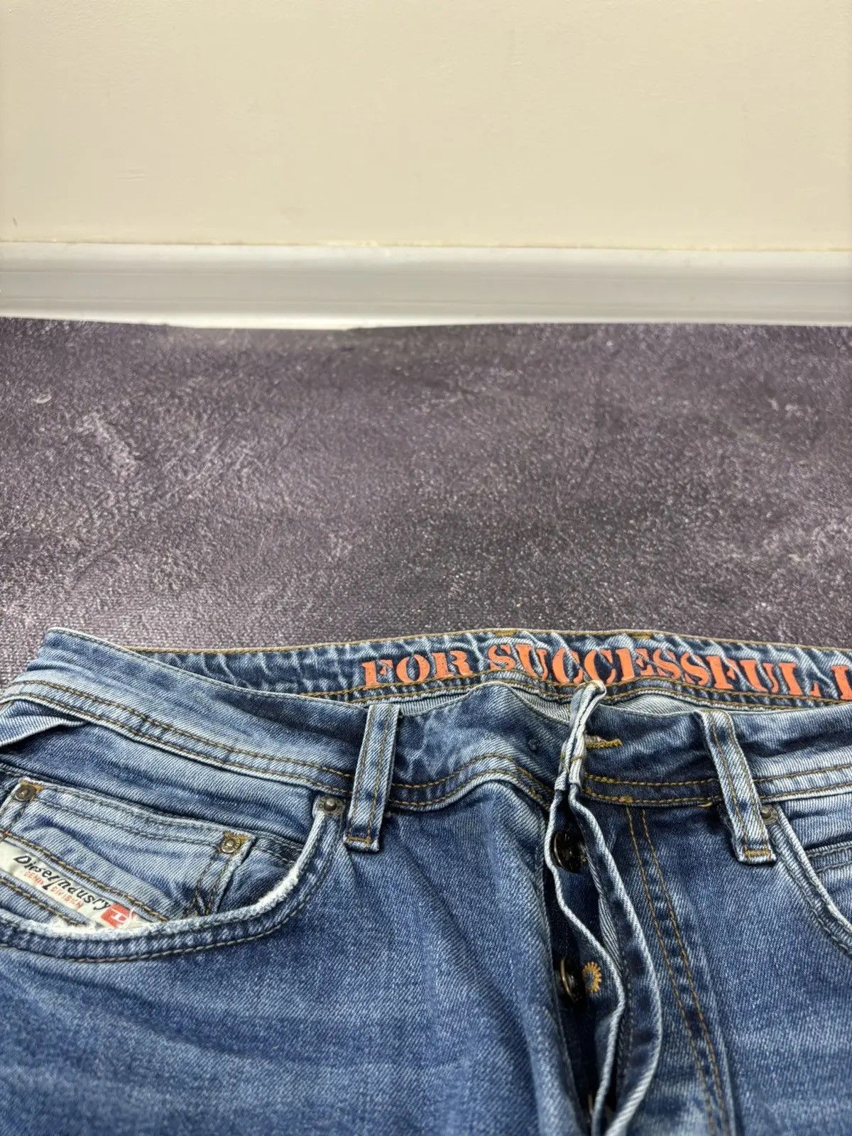 Diesel × Vintage Vintage Diesel Ripped Denim Avant Garde Japanese Jeans Size US 33 - 12 Thumbnail
