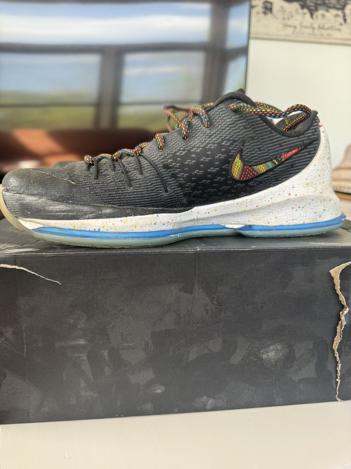 Nike Nike KD 8 BHM Black Multicolor Basketball Shoes 824420-090 Size US 10 / EU 43 - 6 Thumbnail