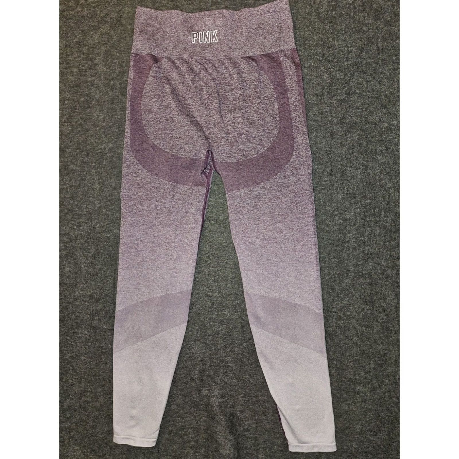 Victoria's Secret Victoria'S Secret Cropped Womens M Purple Pink Seamless Leggings Plum Stretch Casual Active Yoga Size 32" / US 10 / IT 46 - 7 Thumbnail