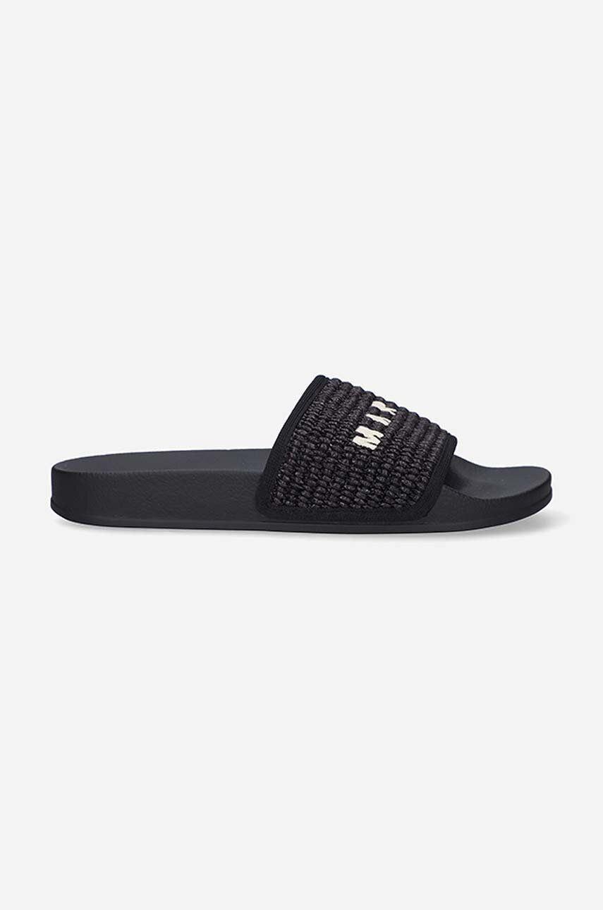 image of Marni O1W1Db10524 Sliders Sandal In Black, Men's (Size 11)