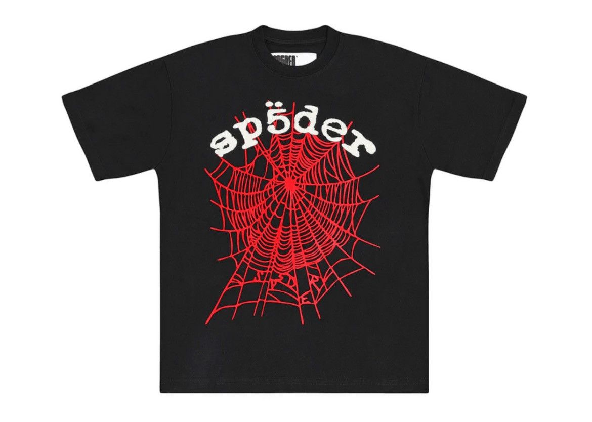 Hypebeast × Spider Sp5der Spider worldwide Black Logo V2 Tee
