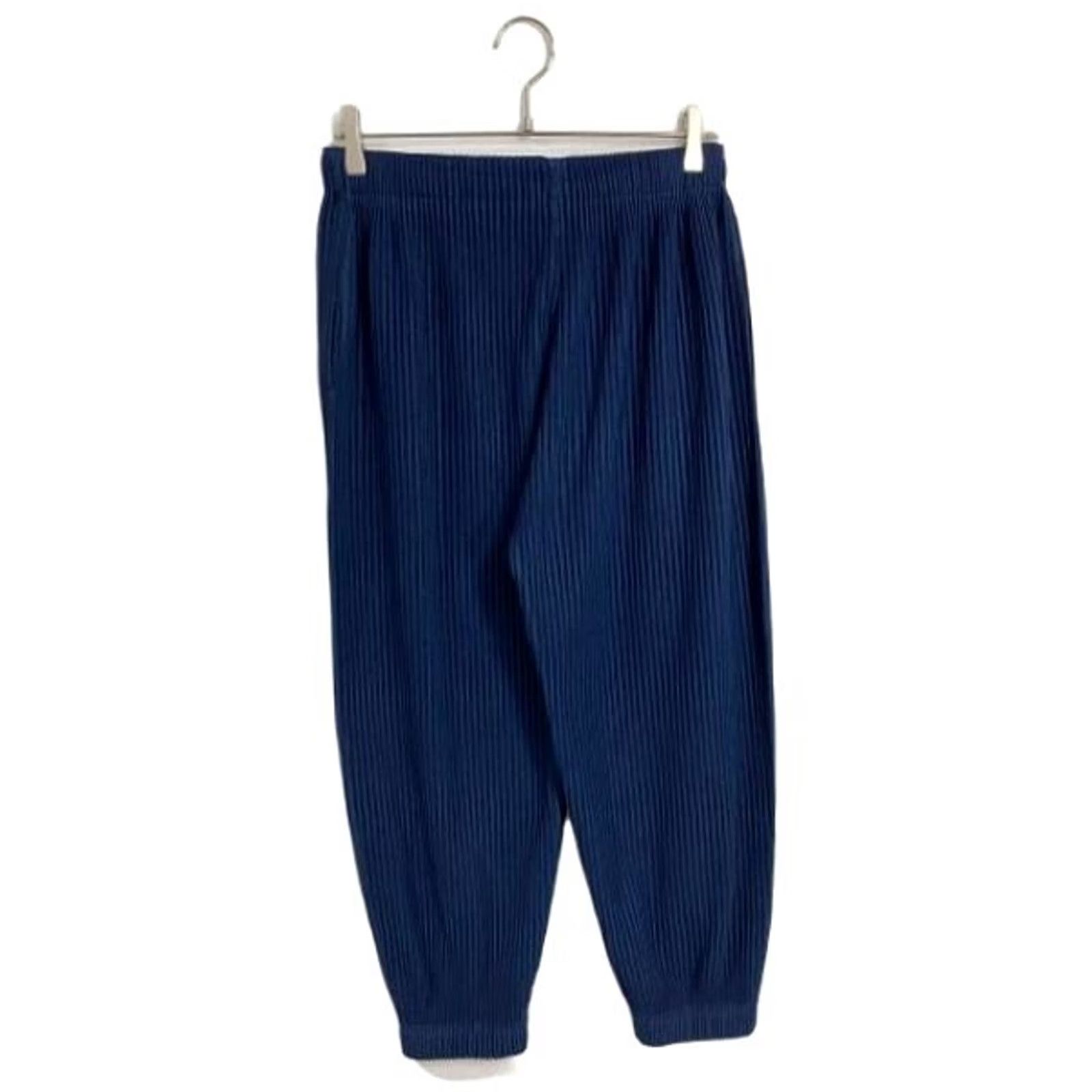 Issey Miyake ISSEY MIYAKE Pants Mens S Navy HOMME PLISSE PLEATED JOGGER LONG LENGTH MEN SIZE USED Size US 29 - 2 Thumbnail