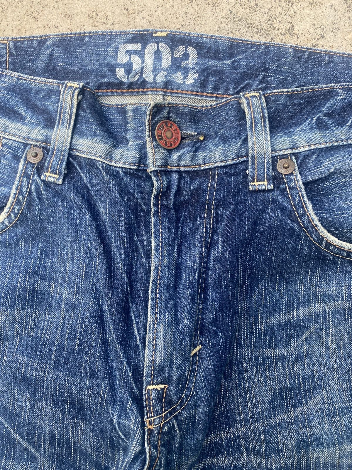 Edwin × If Six Was Nine × Vintage Vintage Flare Edwin Blue Trip Honeycomp Jeans Size US 36 / EU 52 - 7 Thumbnail