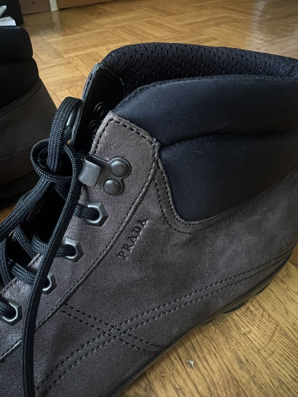Prada Brown Leather Boots Size US 11 / EU 44 - 2 Thumbnail