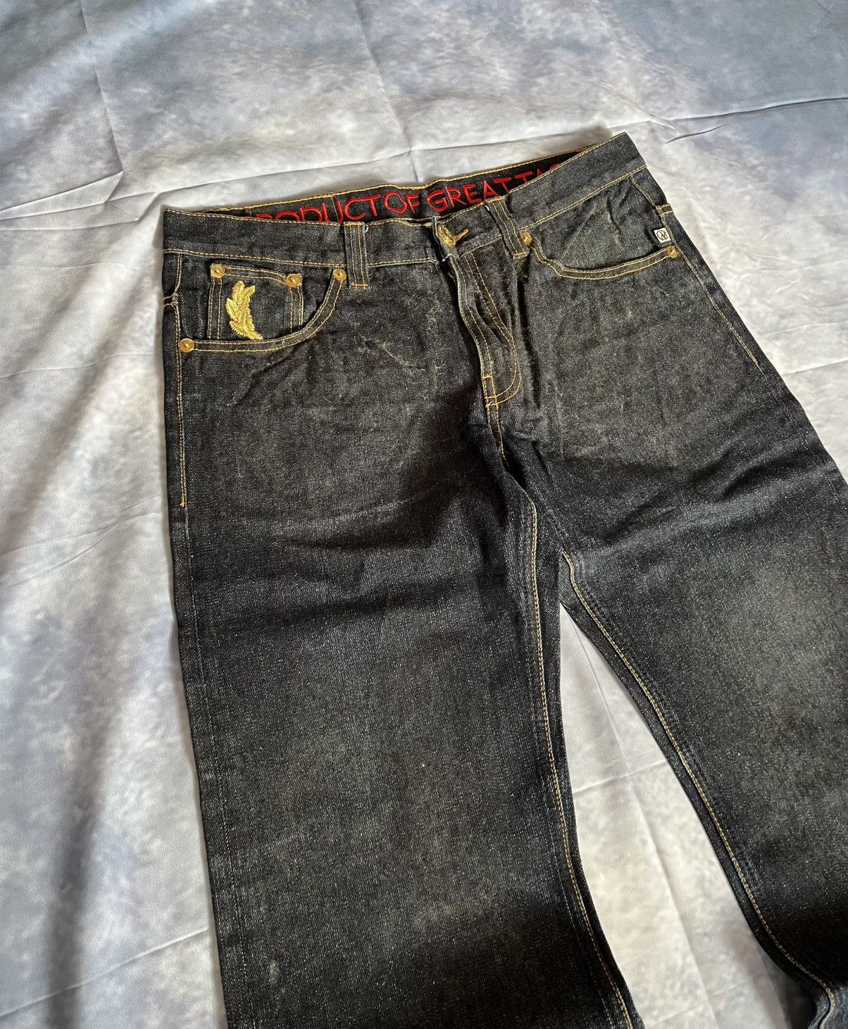 Other Cavi Raw Denim Jeans – Embroidered Pockets Y2K Streetwea Size US 33 - 4 Thumbnail