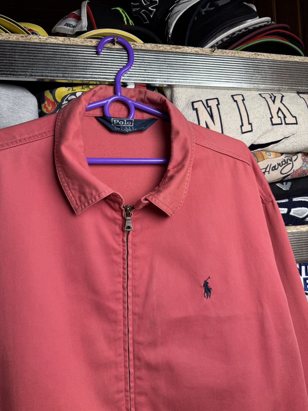 Polo Ralph Lauren × Vintage Vintage Polo Ralph Lauren Bomber Jacket Pink Size US L / EU 52-54 / 3 - 2 Thumbnail