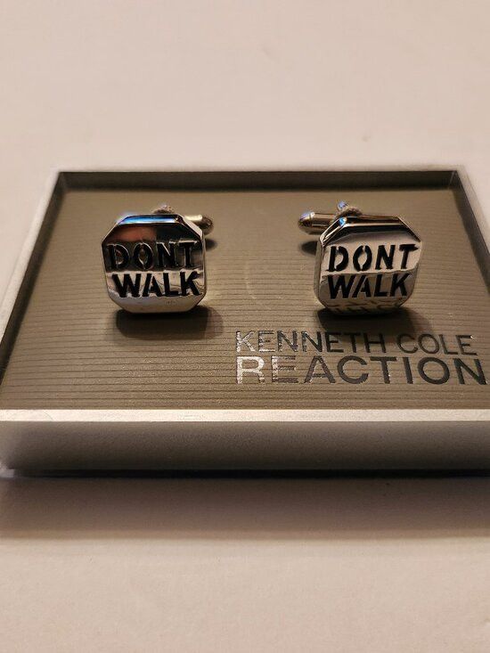 Kenneth Cole Kenneth Cole reaction men's new silver cufflinks Size ONE SIZE - 1 Thumbnail
