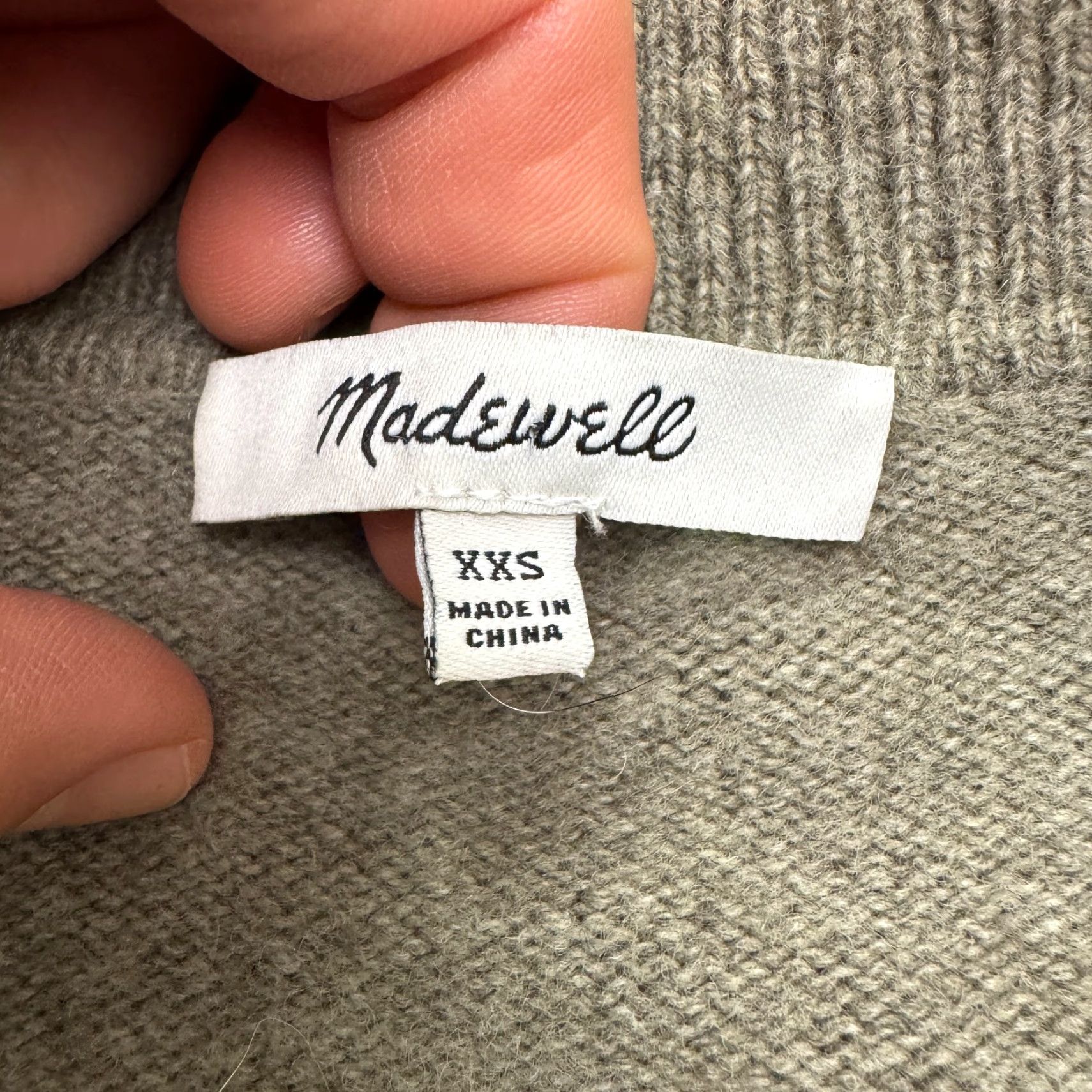 Madewell Madewell Merino Wool Pullover Sweater Womens 2XS Brown V-Neck Knit Casual Fall Winter Size XXS / US 00 / IT 34 - 6 Thumbnail