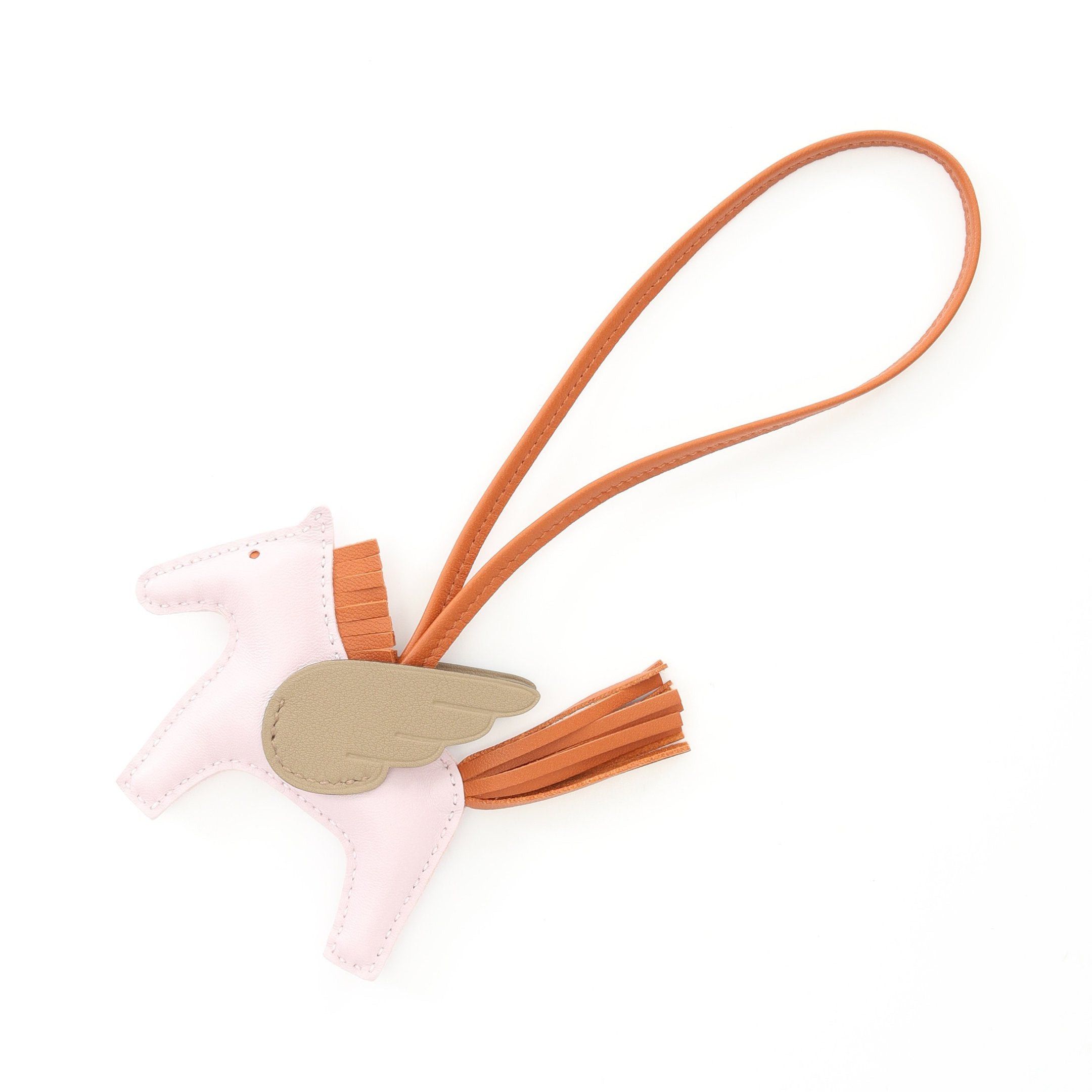 Hermes Hermes Rodeo Pegasus Pm Mauve Pail Pandepice Beige Marfa Bag Charm Aagneau Veau Swift Light Pink Brown Double Engraved Size ONE SIZE - 1 Thumbnail