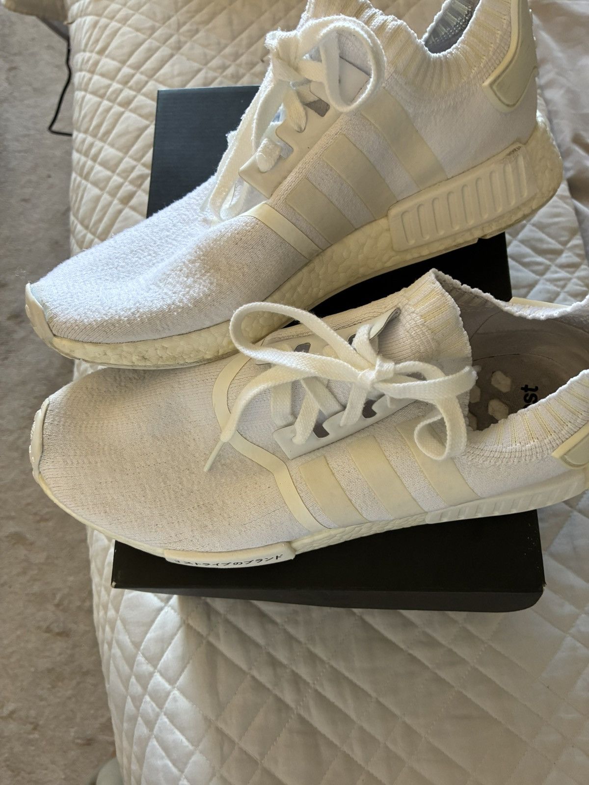 Adidas NMD R1 Triple White Size US 10.5 / EU 43-44 - 8 Thumbnail