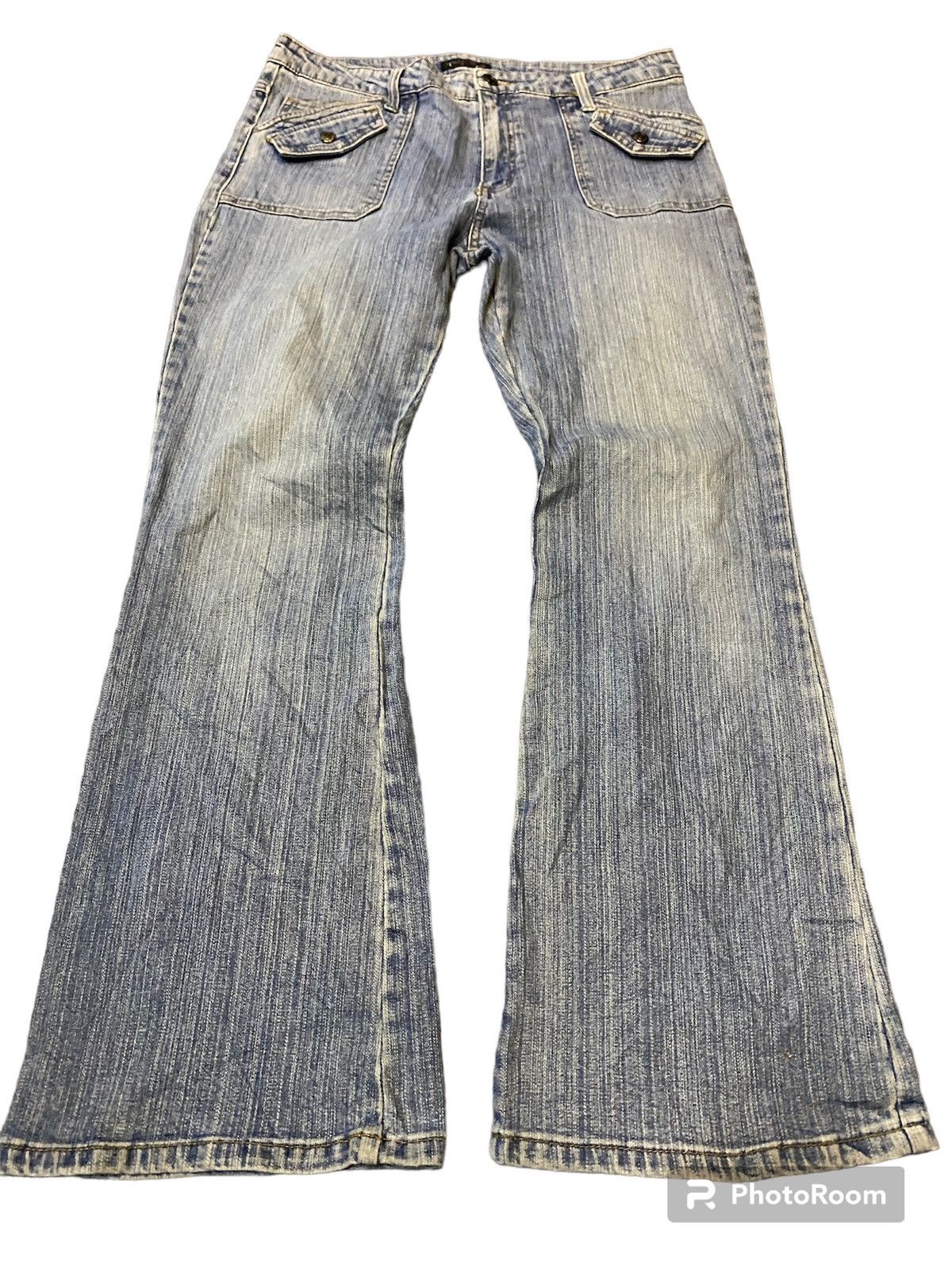 image of Hysteric Glamour x Tornado Mart Japan Flare Jeans Daily Topics. Boot Cut in Blue, Women's (Size 33)