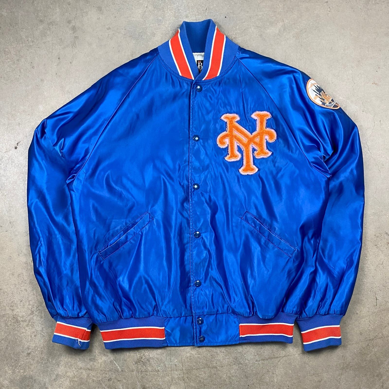 image of Vintage New York Mets Jacket Xlarge in Blue, Men's