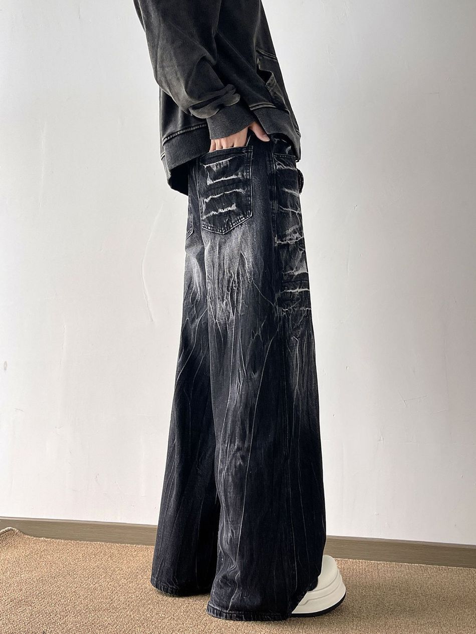 Japanese Brand Retro loose high street straight leg jeans Size US 32 / EU 48 - 4 Thumbnail