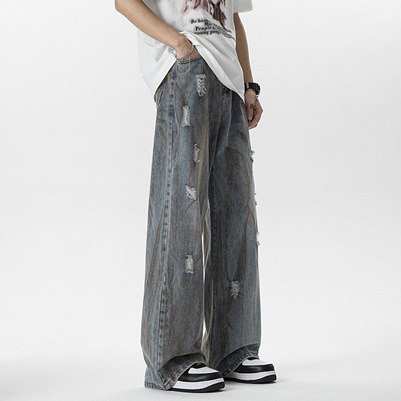 Japanese Brand Retro hip-hop loose straight leg jeans Size US 30 / EU 46 - 2 Thumbnail