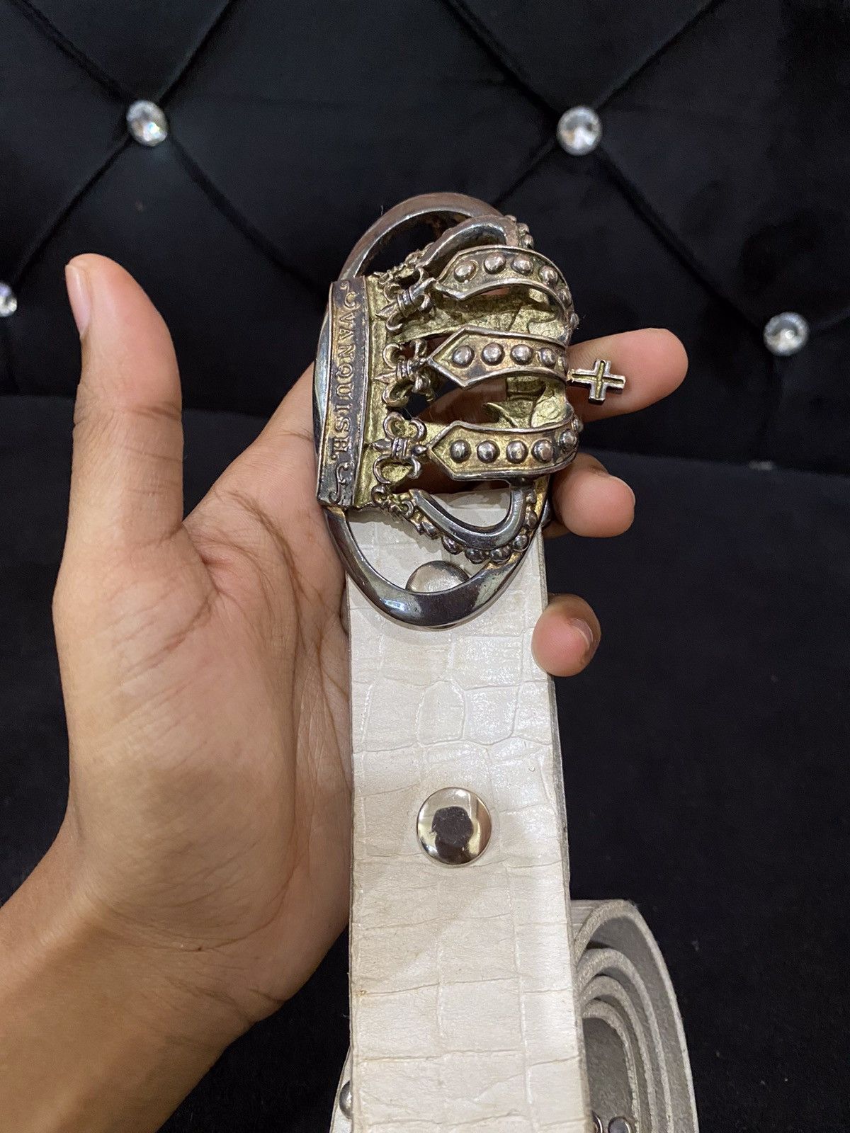 Vanquish Vanquish Crown Leather Seditionaries Buckle Belt Size ONE SIZE - 5 Thumbnail