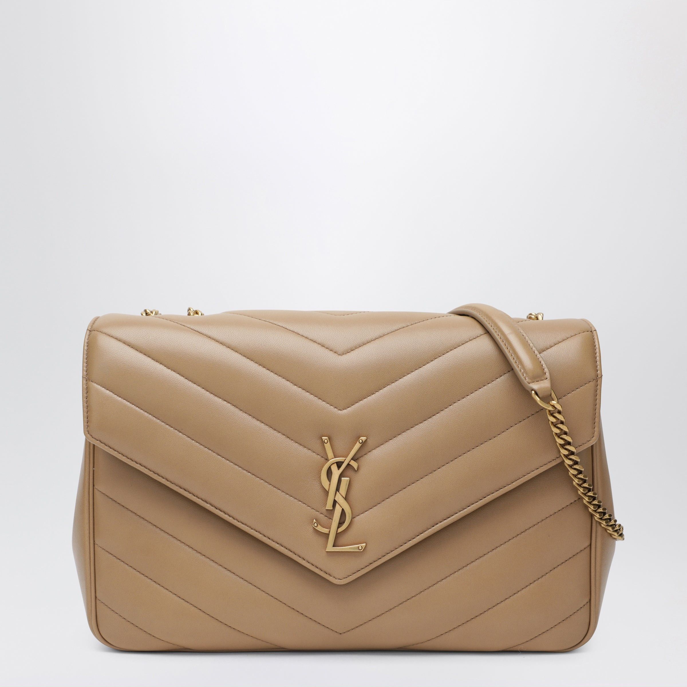 Saint Laurent Paris Saint Laurent Loulou Large Light Brown Leather Bag Size ONE SIZE - 1 Thumbnail