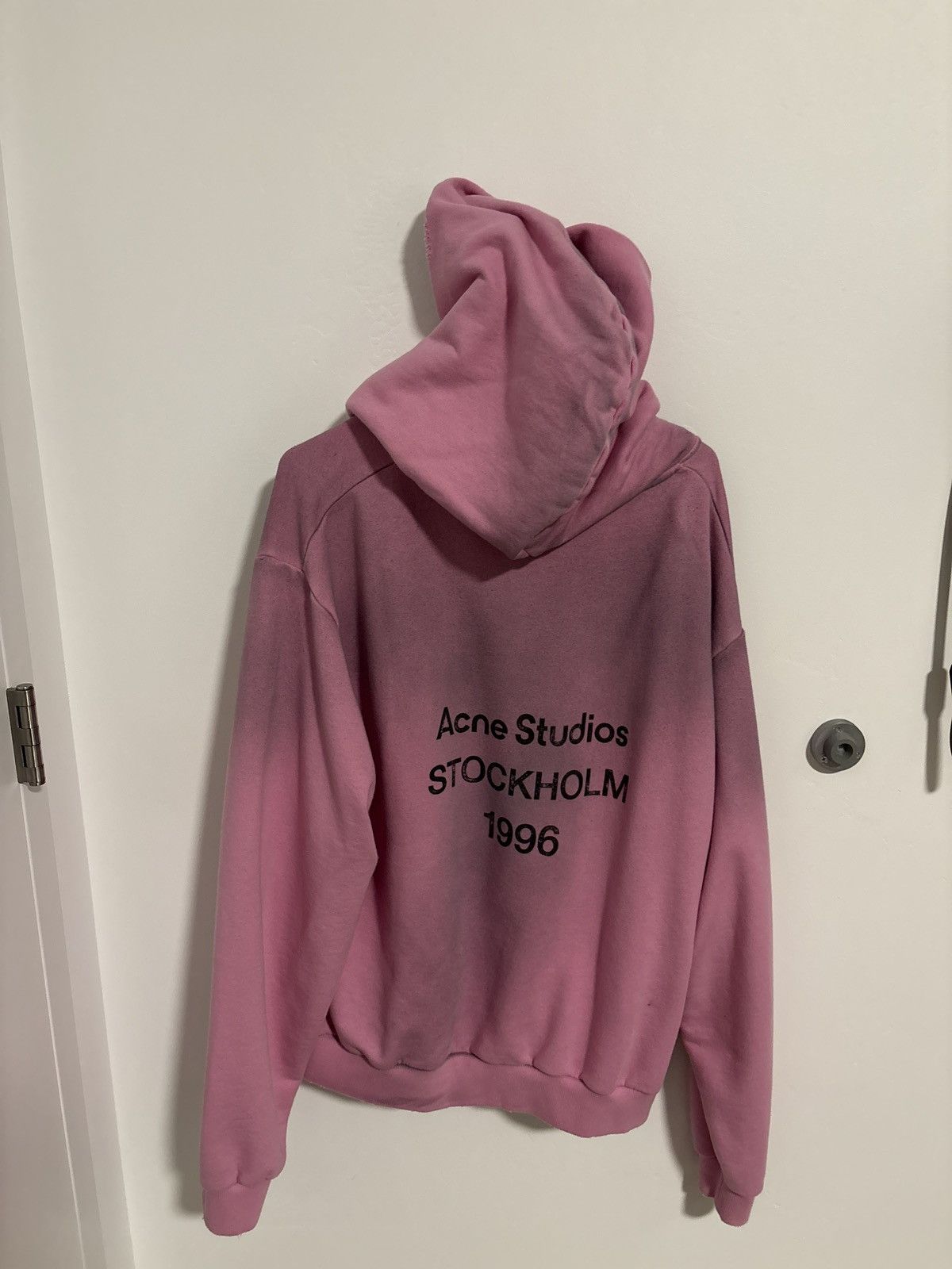 Acne Studios Pink Logo Hoodie Size Large