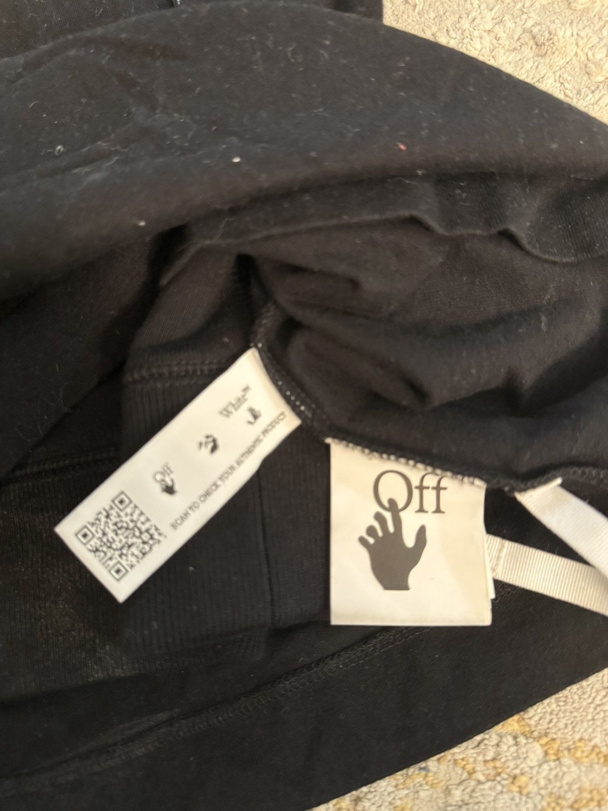 Off-White Offwhite black tshirt hoodie Size US XS / EU 42 / 0 - 3 Thumbnail