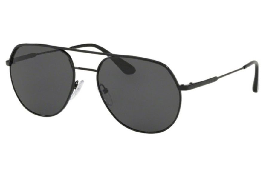 Prada Prada SPR 55U 1AB-5S0 Black/Dark Gray Lens Sunglasses Size ONE SIZE - 1 Thumbnail
