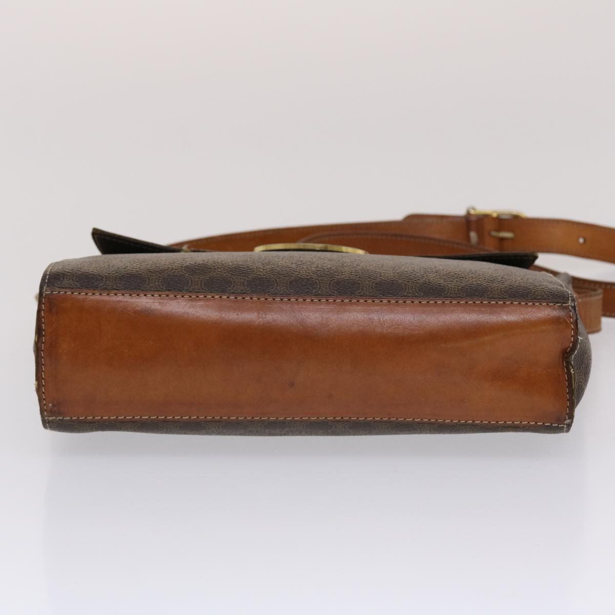 Celine CELINE Macadam Canvas Shoulder Bag Pvc Leather Brown Size ONE SIZE - 5 Thumbnail