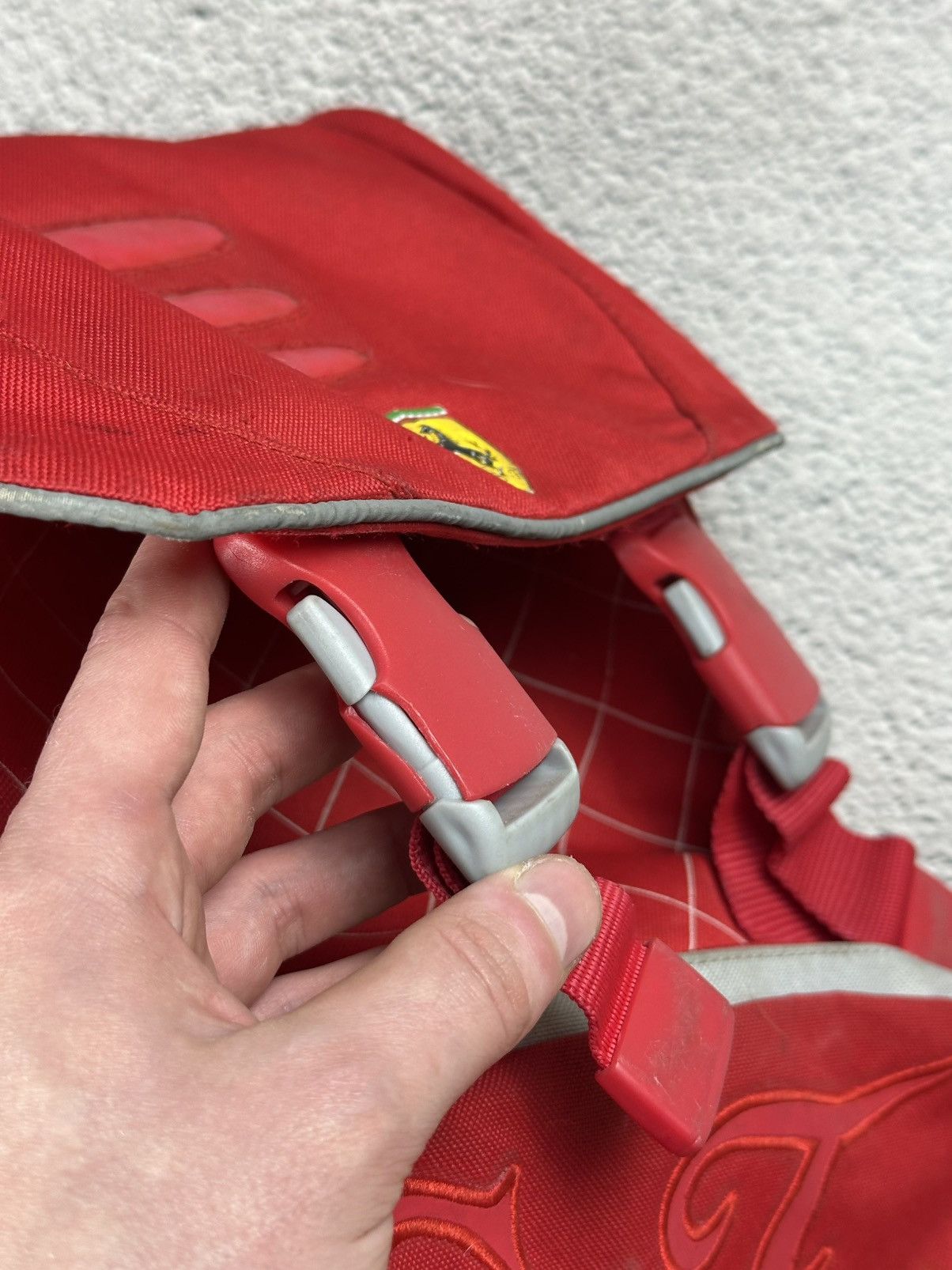 Ferrari Vintage Ferrari SF Logo Backpack Motorcycle Racing Y2K Size ONE SIZE - 11 Thumbnail