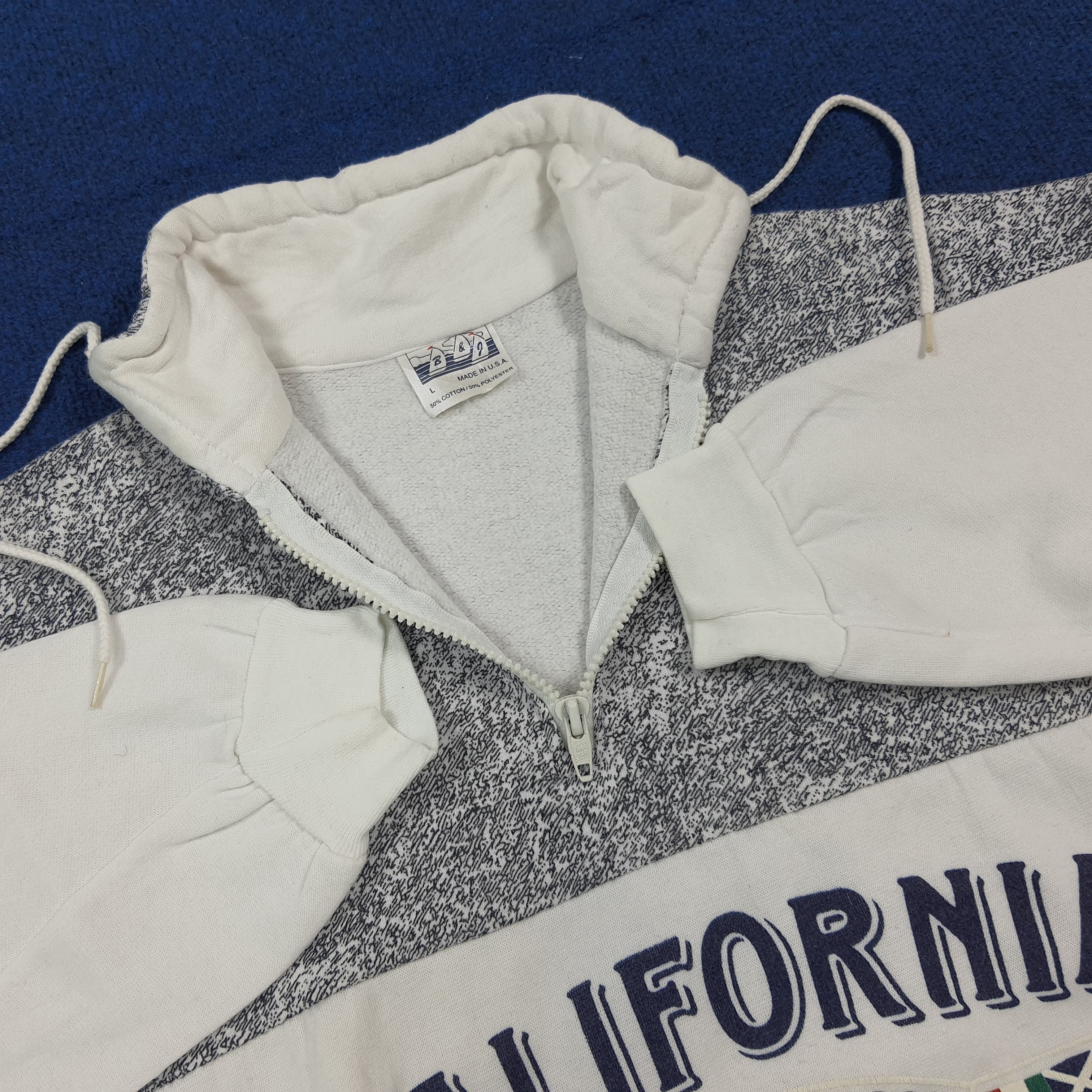 Vintage Vtg 90s California San Francisco Half Zip Sweatshirt C290N27 Size US L / EU 52-54 / 3 - 5 Thumbnail