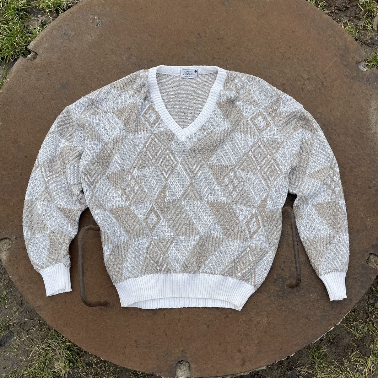 Aran Isles Knitwear Luxury Gianni Mannucci Knit Sweater Wool Size 52 90s Size US L / EU 52-54 / 3 - 1 Thumbnail