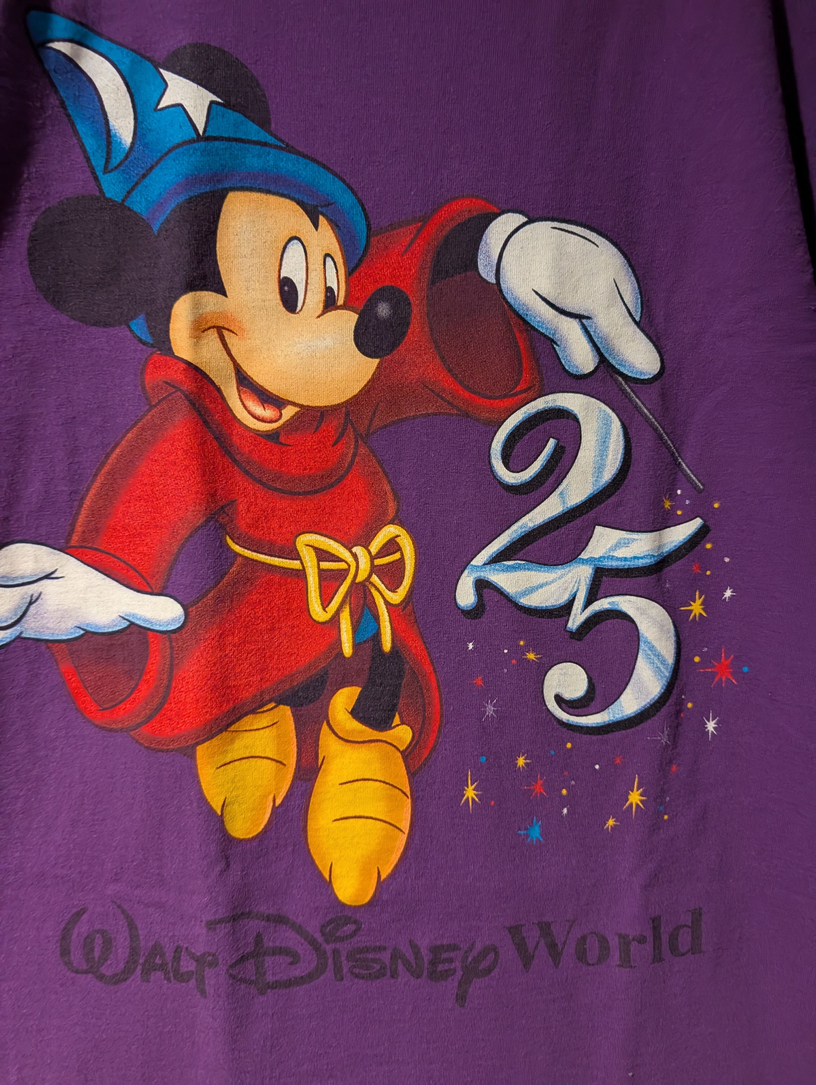 Disney Vintage Walt Disney World 25th Anniversary Sorcerer T-Shirt Size US M / EU 48-50 / 2 - 2 Thumbnail