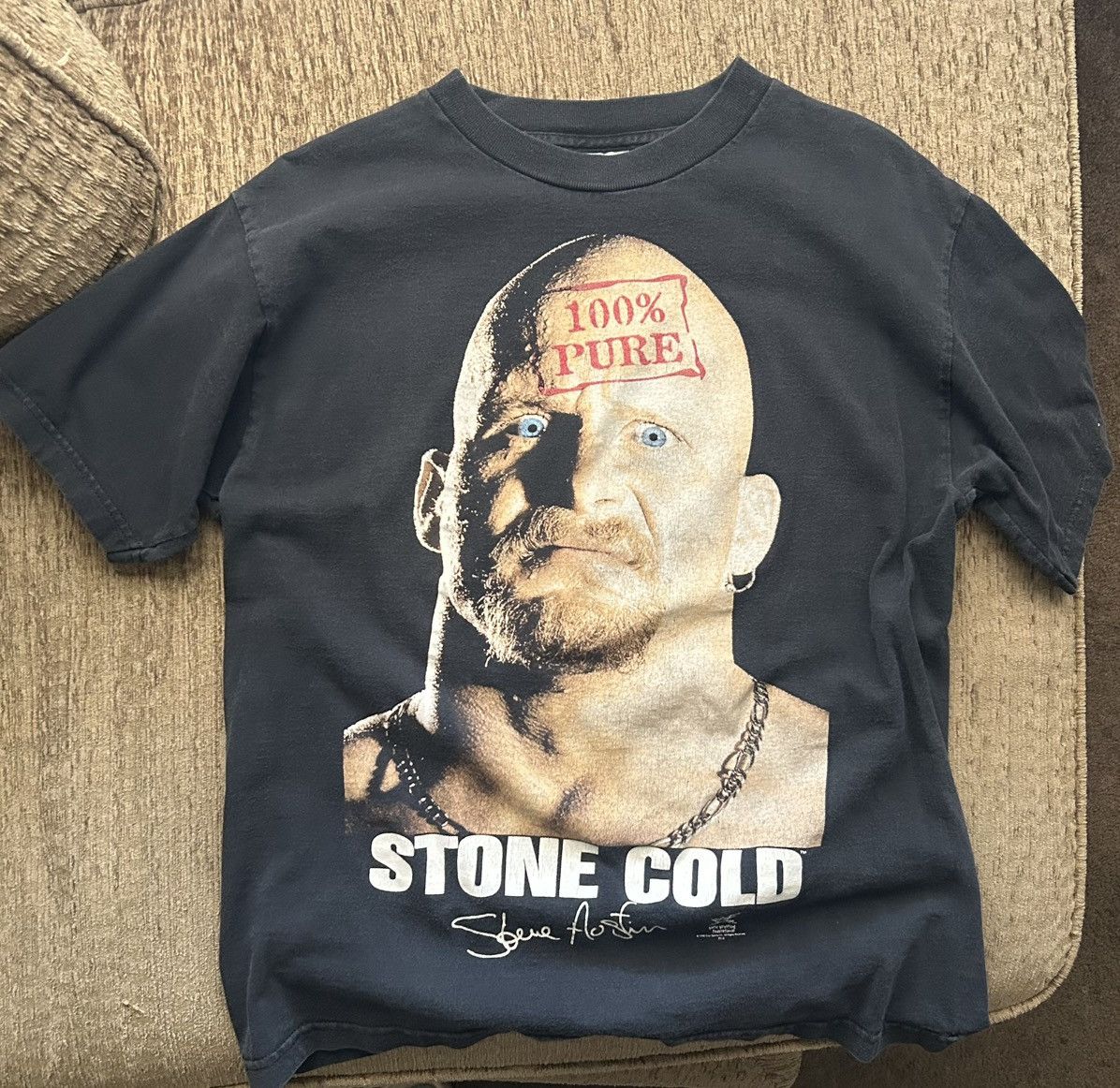 WWF Vintage 1998 WWF Stone Tee with Back hit Size US M / EU 48-50 / 2 - 1 Thumbnail