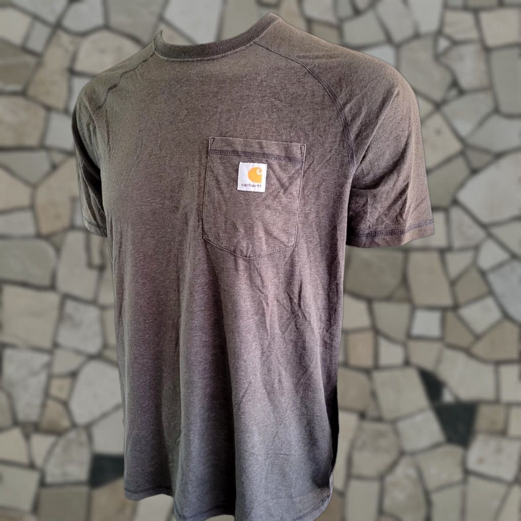 Carhartt Carhartt Dark Gray T-Shirt | Relaxed Fit Tee with Force Logo Mens L Dark Grey Logo Pocket Size US L / EU 52-54 / 3 - 1 Thumbnail