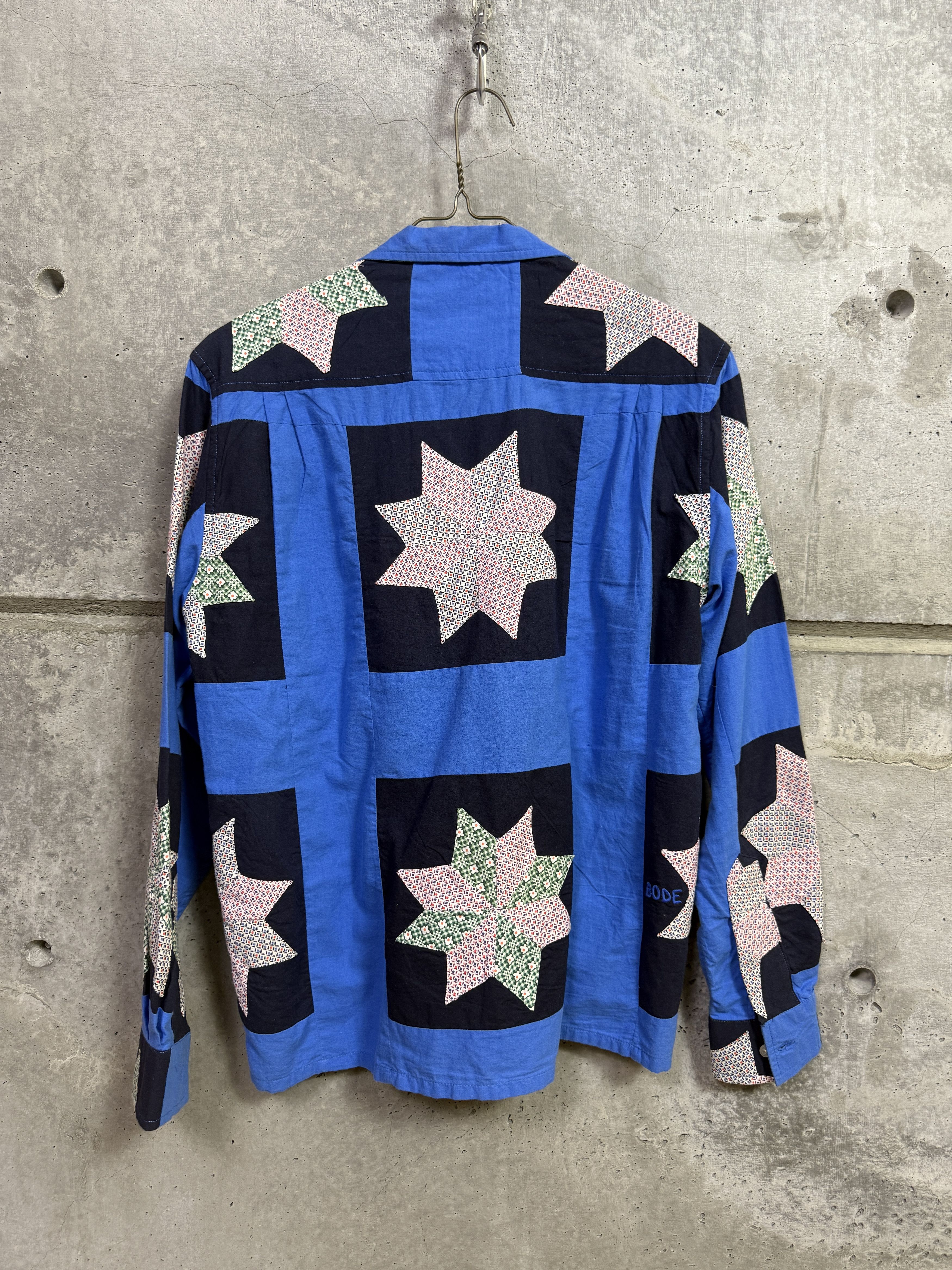 Bode Bode Star Pattern Quilted Cotton Button-up Shirt S-M Size US M / EU 48-50 / 2 - 2 Thumbnail