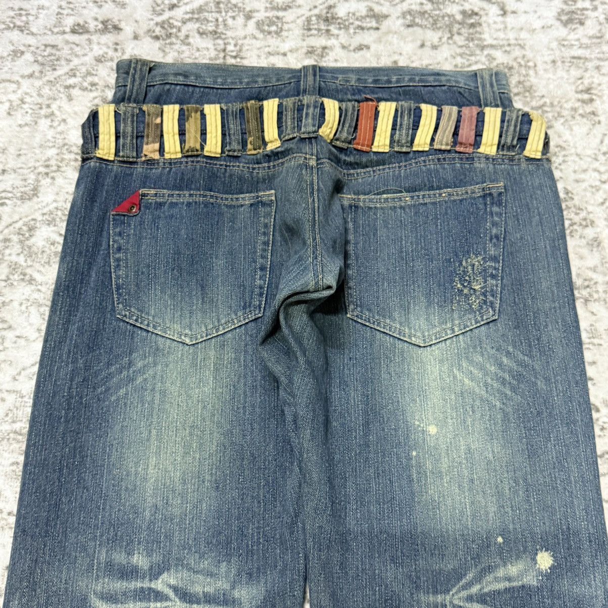 Hysteric Glamour Gumu International Japan Studded Pocket Double Waist Jeans Size US 33 - 11 Thumbnail
