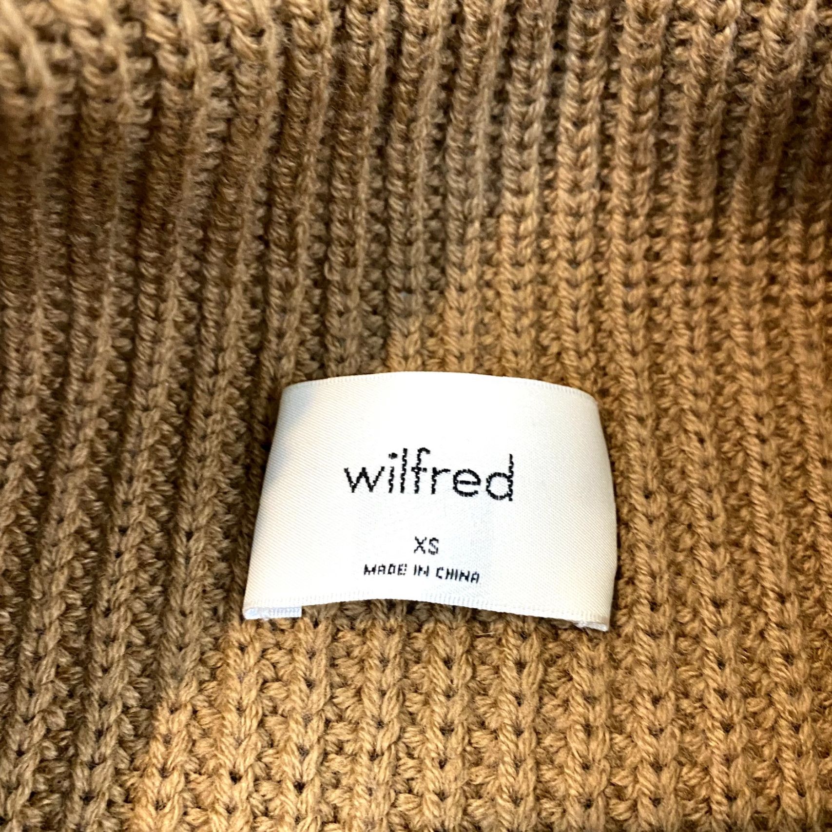 Vintage ARITZIA Wilfred Wool Sweater Womens XS Brown Turtleneck Pullover Fine Merino Size XS / US 0-2 / IT 36-38 - 6 Thumbnail