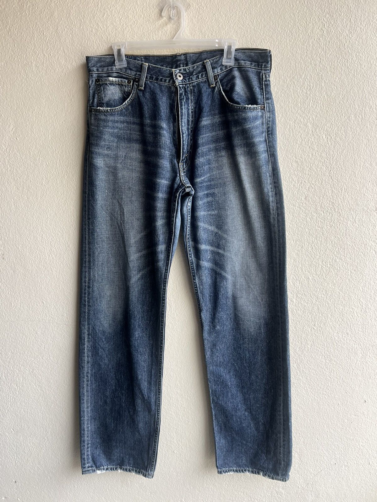 Levi's 2006 Levi’s 503 Leather Patch Distressed Faded Denim Jeans Size US 34 / EU 50 - 23 Thumbnail