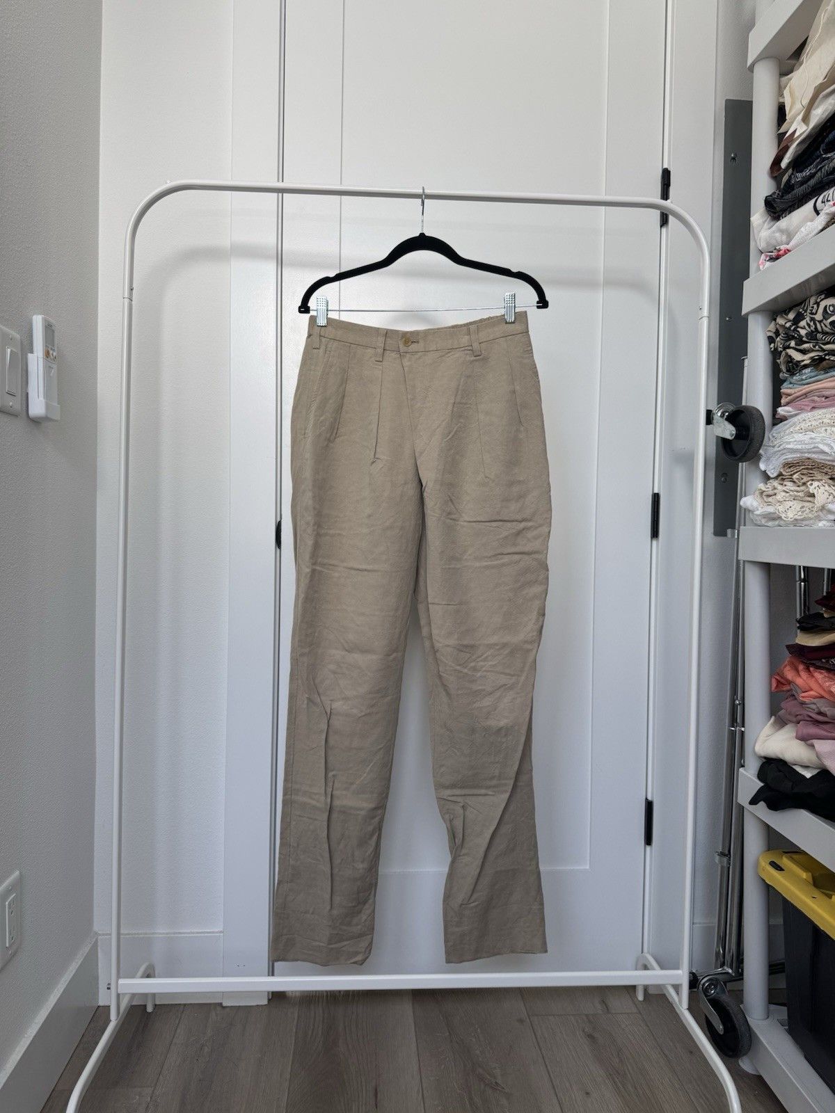 Issey Miyake Issey Miyake MEN Linen-Cotton Pleated Trousers Sz 1 Size US 30 / EU 46 - 1 Thumbnail