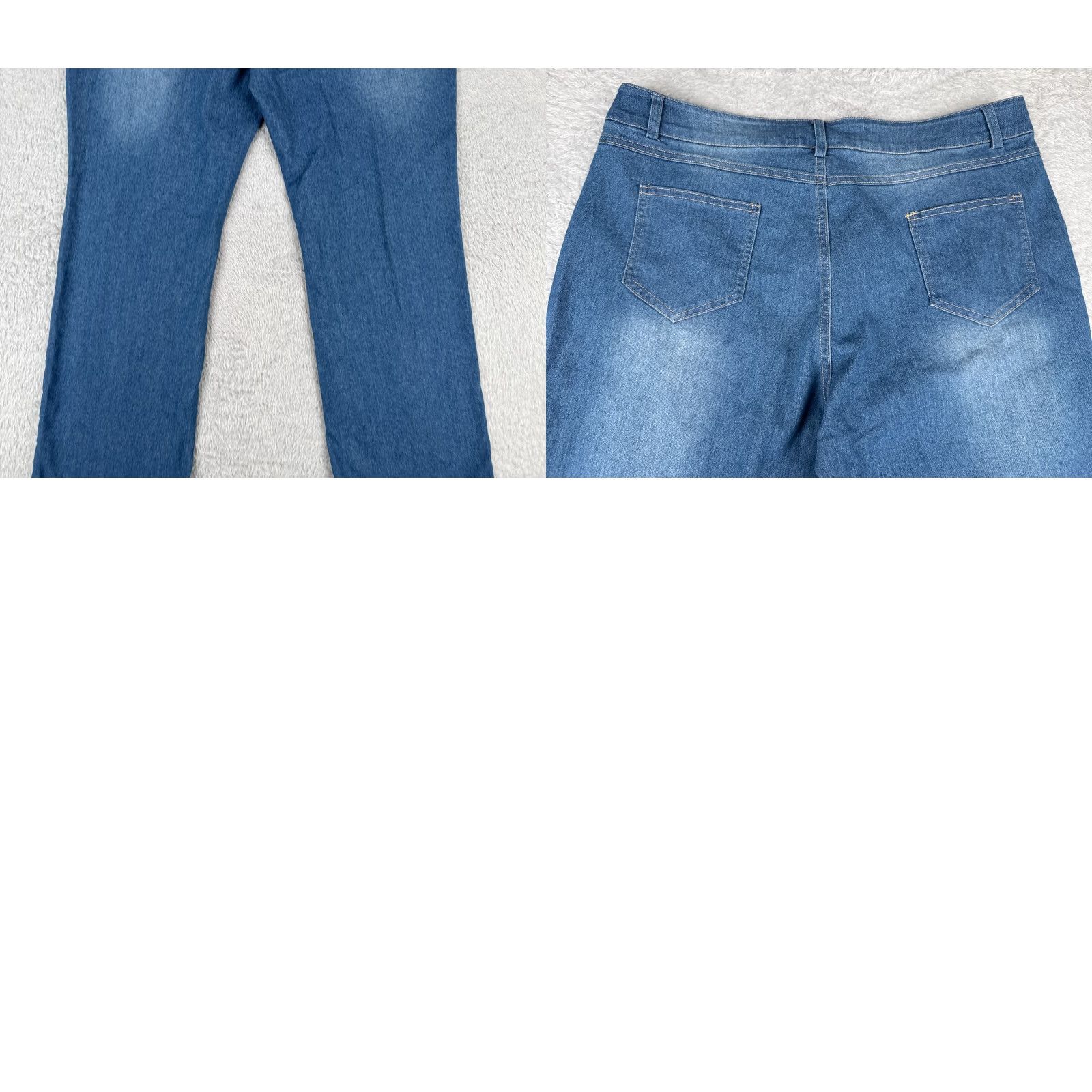 Vintage Jeans Women 14 Blue Denim Bootcut High Rise 34x32 Cotton Cotton Blend Light Wash 5-Pocket Design Womens Size 36" / US 14 / IT 50 - 10 Thumbnail