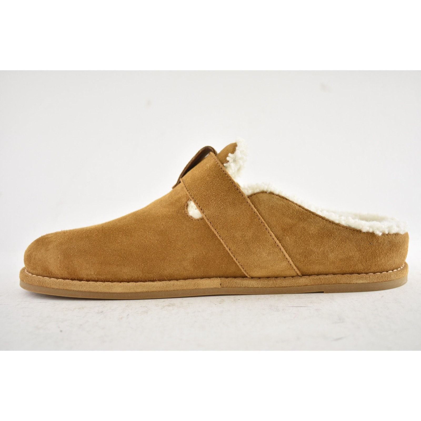 Fendi Fendi Feel Mules Caramel Brown Suede Shearling FF Gold Logo Size US 12 / IT 42 - 11 Thumbnail